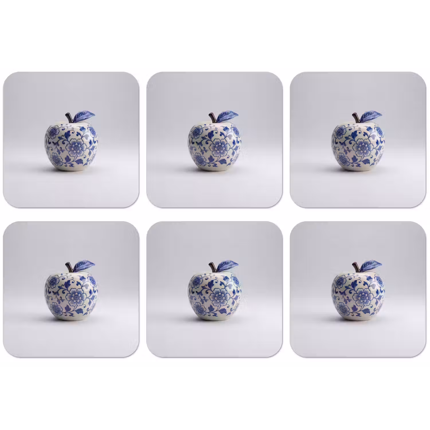 Appel - Blauw - Klassiek onderzetter kurk middel -zkaufland3dotto