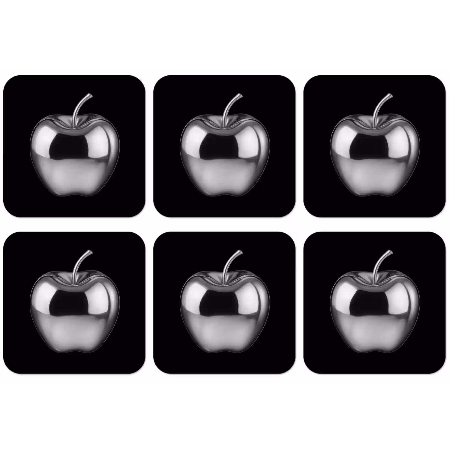 Appel - Metallic - Symmetrisch onderzetter kurk middel -zkaufland3dotto