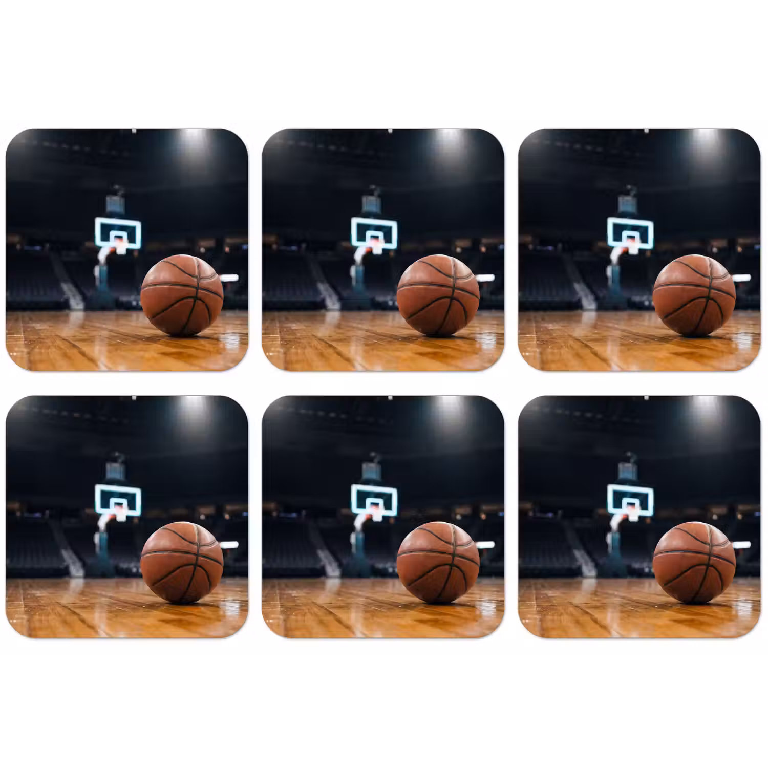 Basketbal - Arena - Sport onderzetter kurk middel -zkaufland3dotto