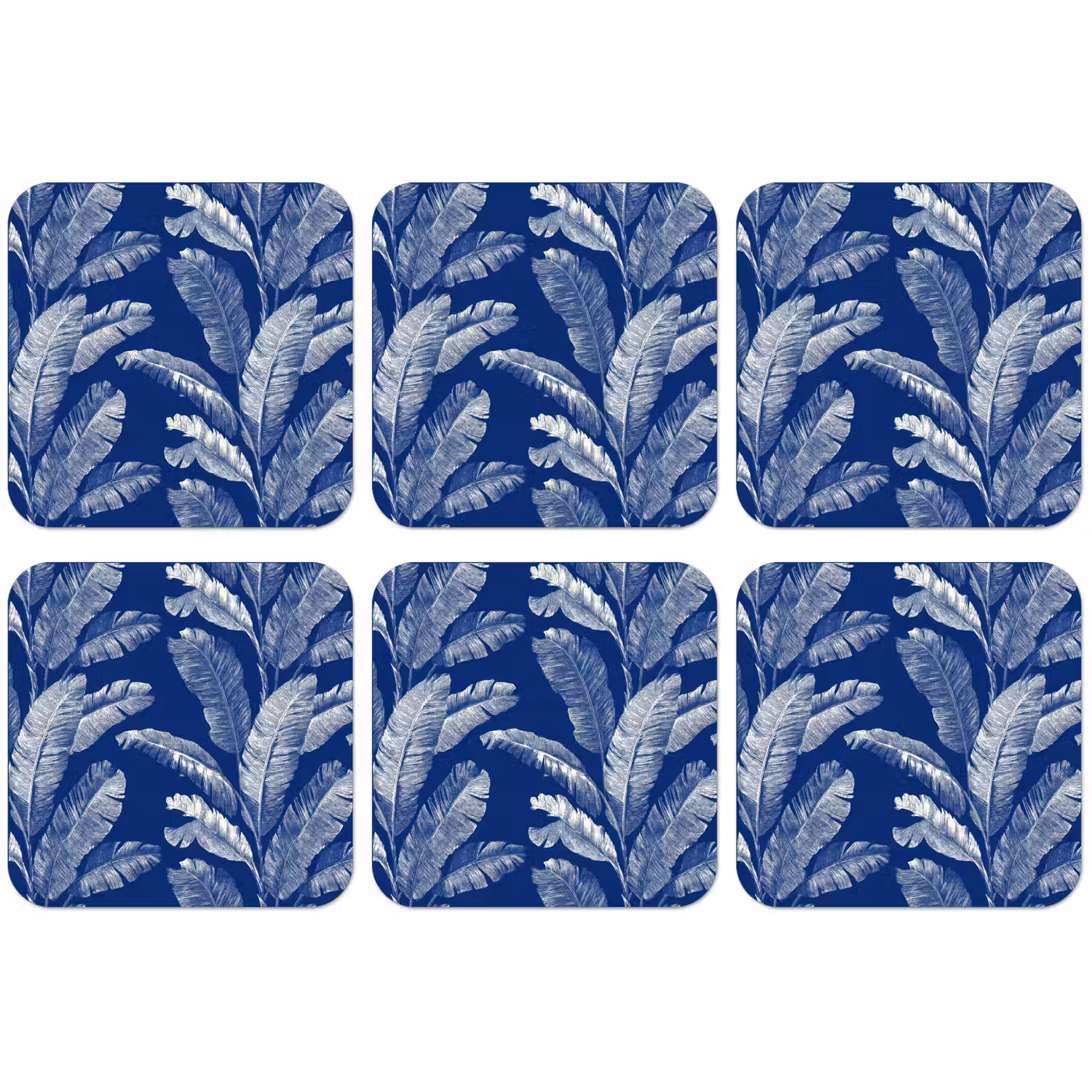 Blad - Palm - Blauw onderzetter kurk middel 366 -zkaufland3dotto