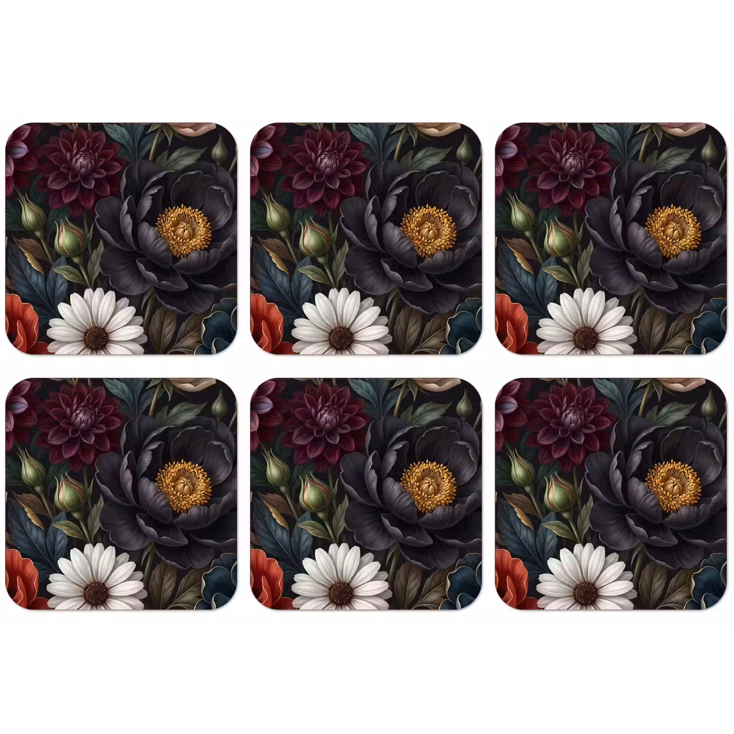 Bloemen - Boeket - Natuur - Klassiek - Weelderig onderzetter kurk middel -zkaufland3dotto