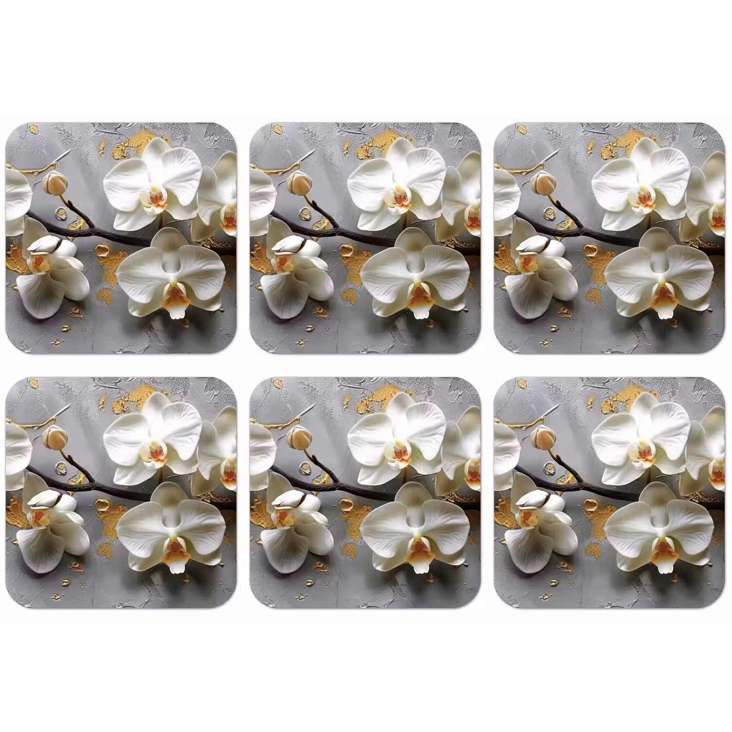 Bloemen - Orchidee - Abstract - Modern onderzetter kurk middel -zkaufland3dotto