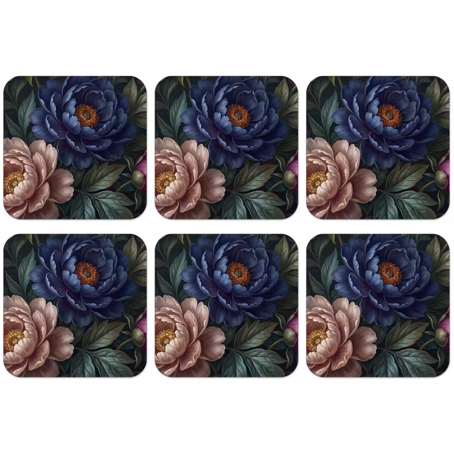 Bloemen - Vlinder - Natuur - Modern - Paars onderzetter kurk middel -zkaufland3dotto