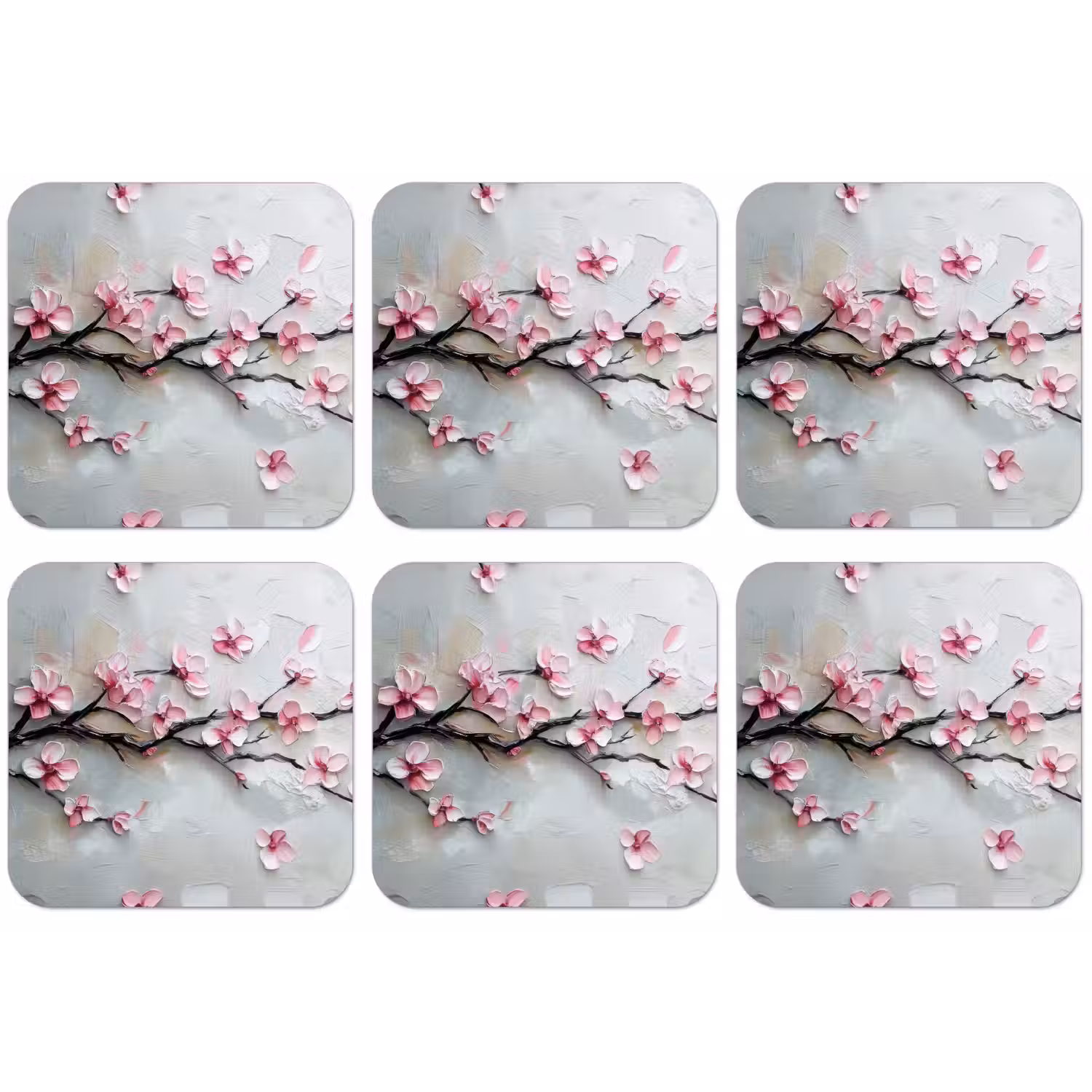 Bloesem - Kunstzinnig - Roze - Sakura onderzetter kurk middel -zkaufland3dotto