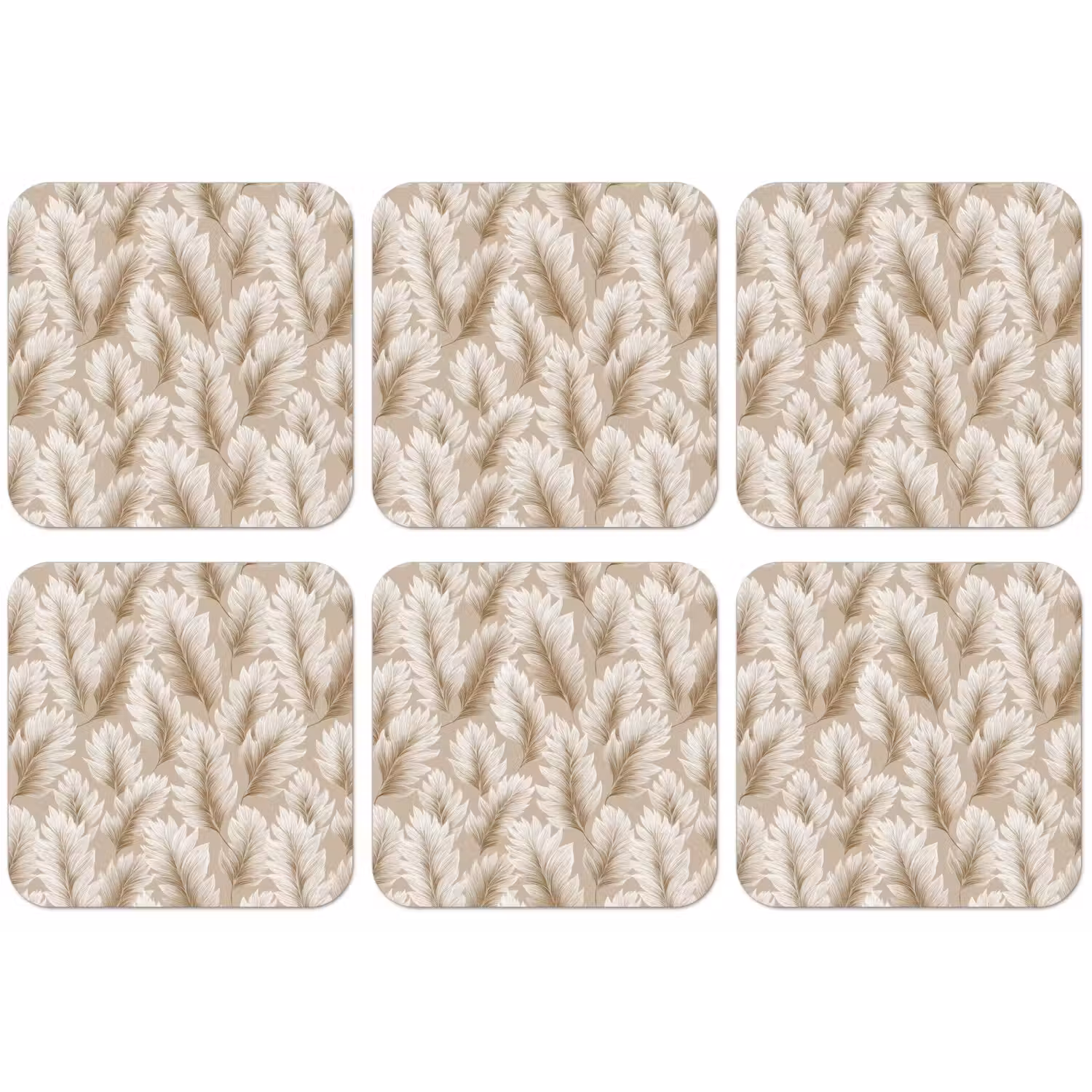 Botanisch - Patroon - Beige onderzetter kurk middel 366 -zkaufland3dotto