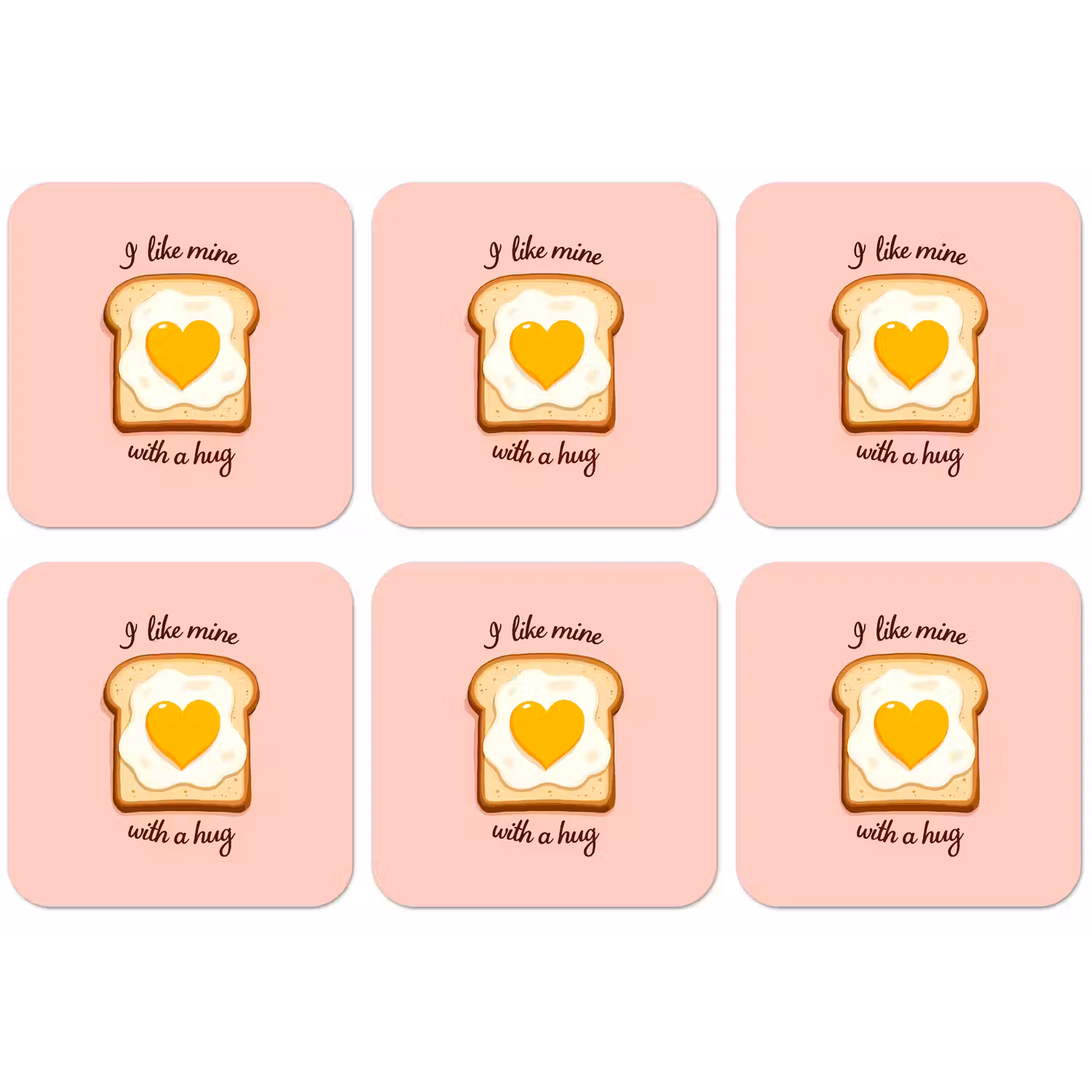 Brood - Illustratie - Quote - Roze onderzetter kurk middel -zkaufland3dotto