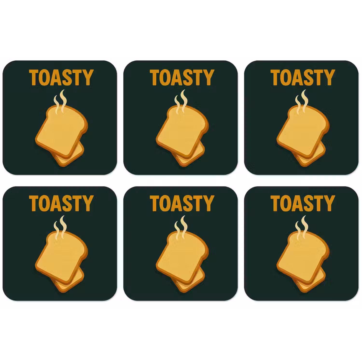 Brood - Tosti - Groen - Minimalistisch onderzetter kurk middel -zkaufland3dotto