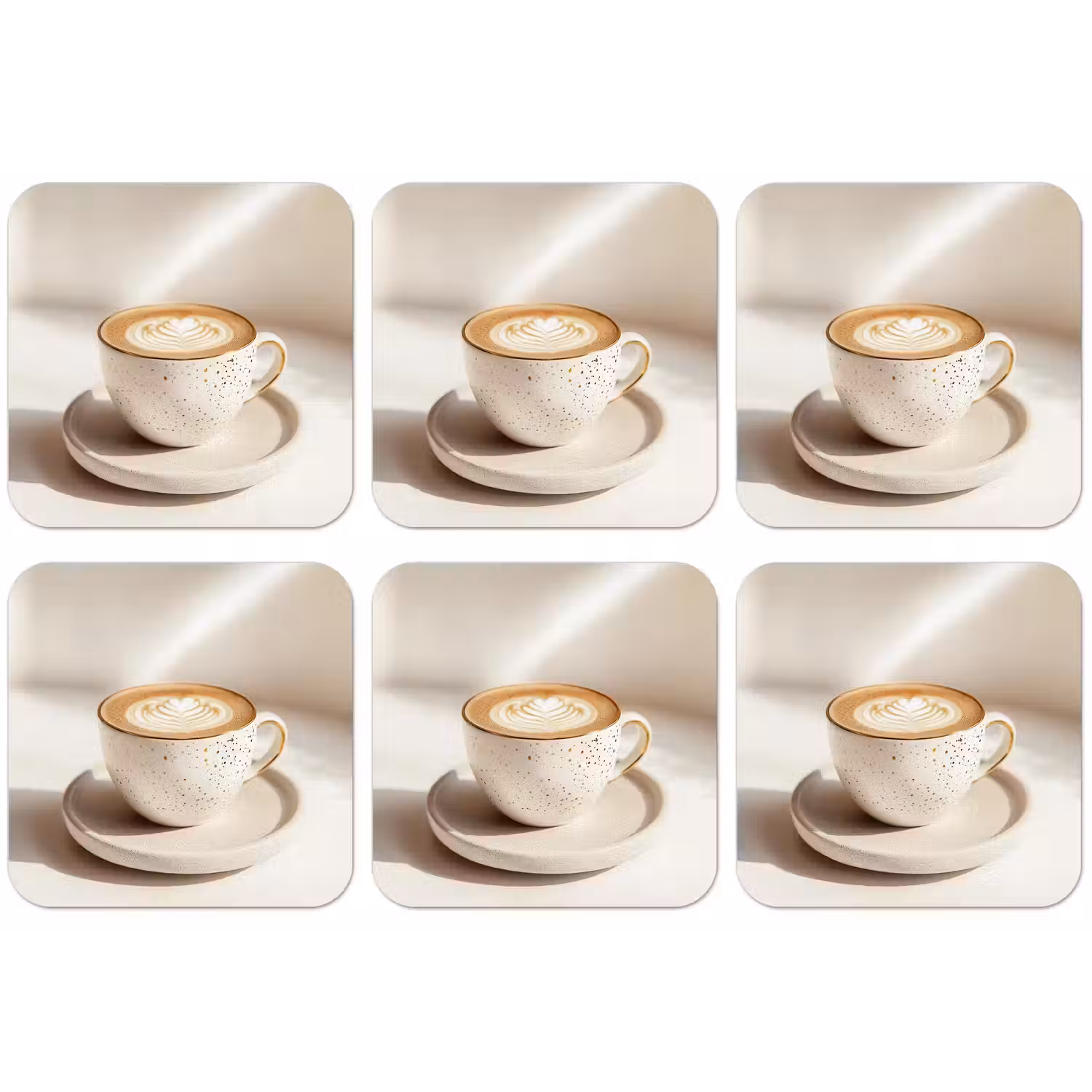 Cappuccino - Schuim - Schotel - Beige onderzetter kurk middel -zkaufland3dotto