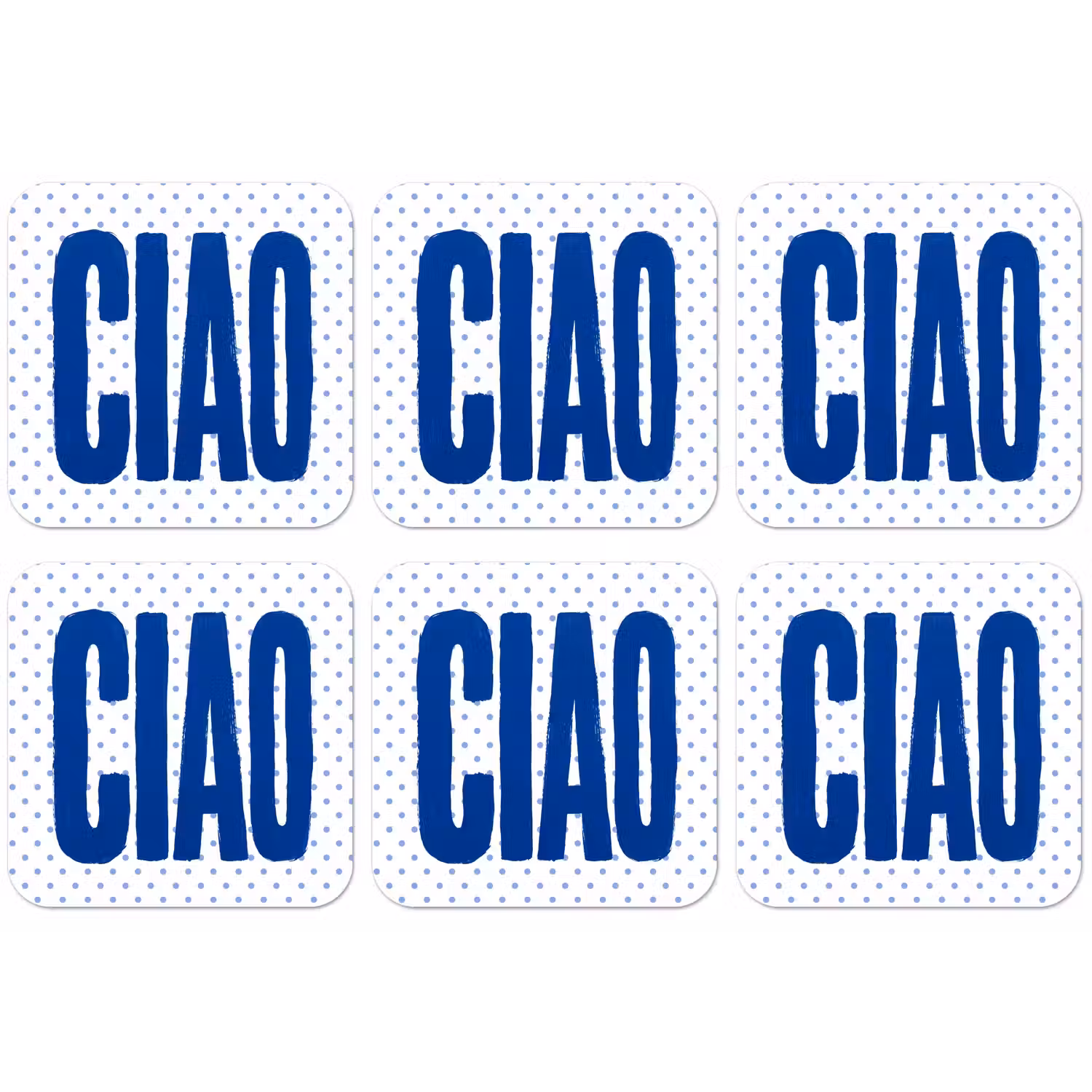 Ciao - Blauw - Stippen onderzetter kurk middel -zkaufland3dotto