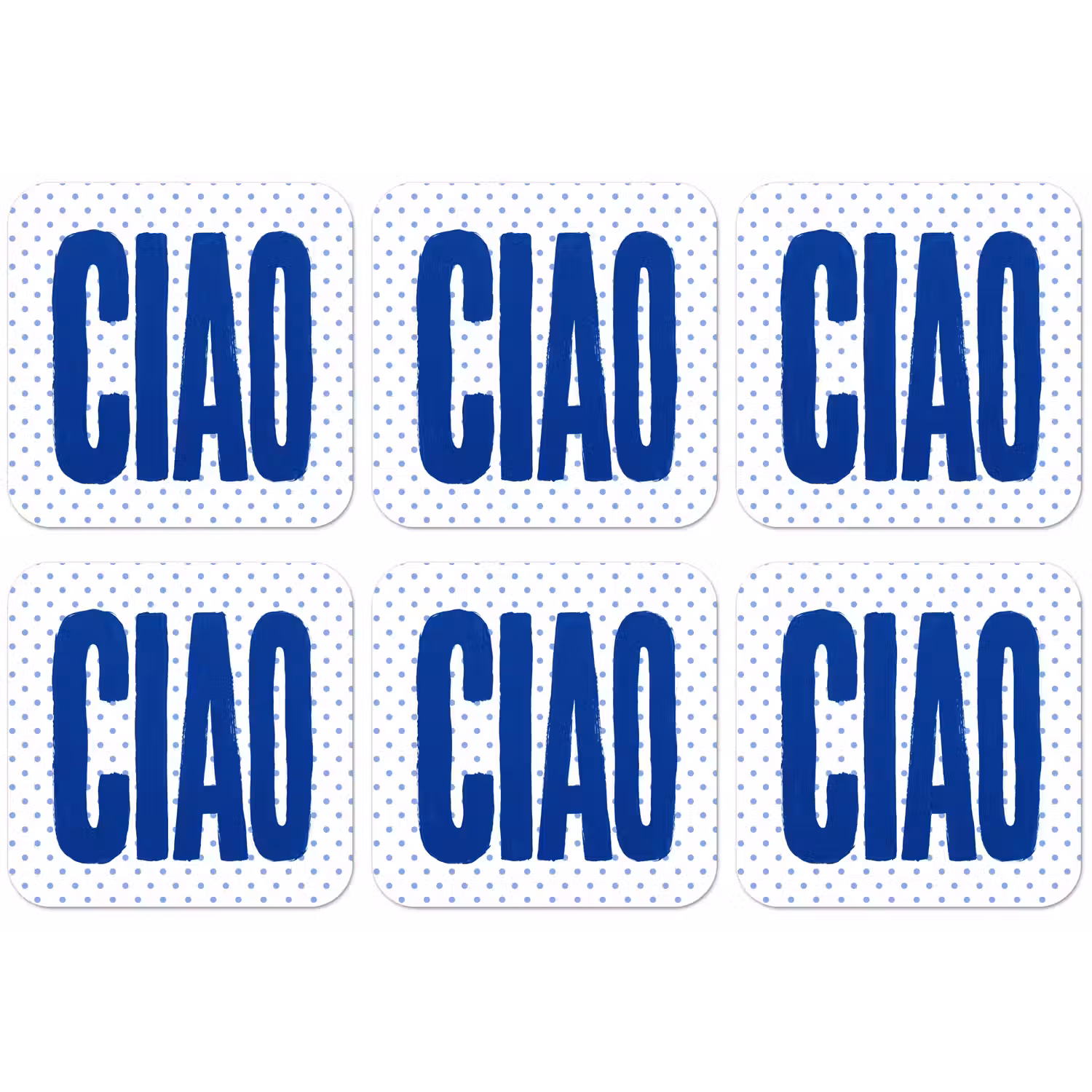 Ciao - Stippen - Roze - Wit onderzetter kurk middel -zkaufland3dotto