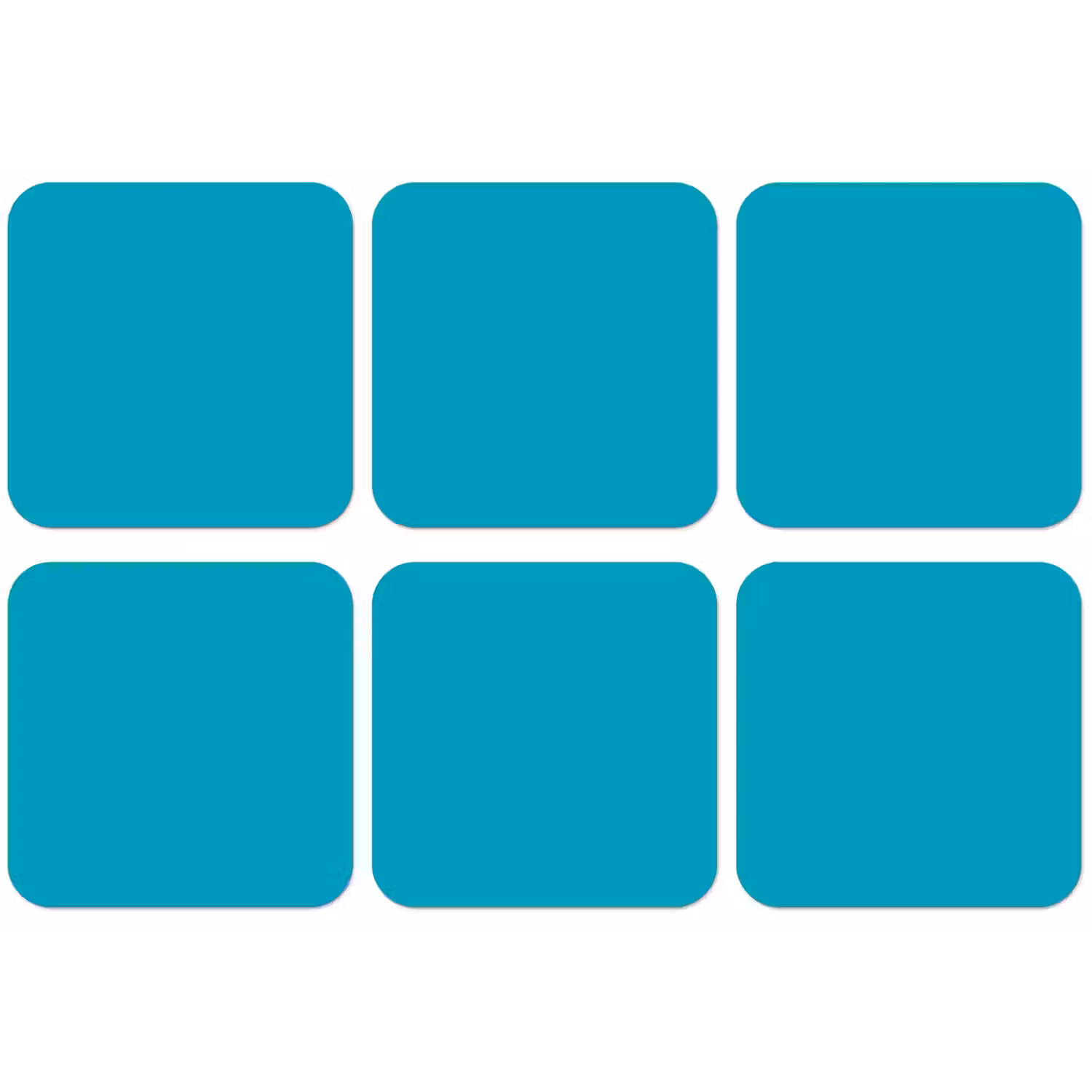 Deep - Turquoise - Turkoois onderzetter kurk middel 366 -zkaufland3dotto