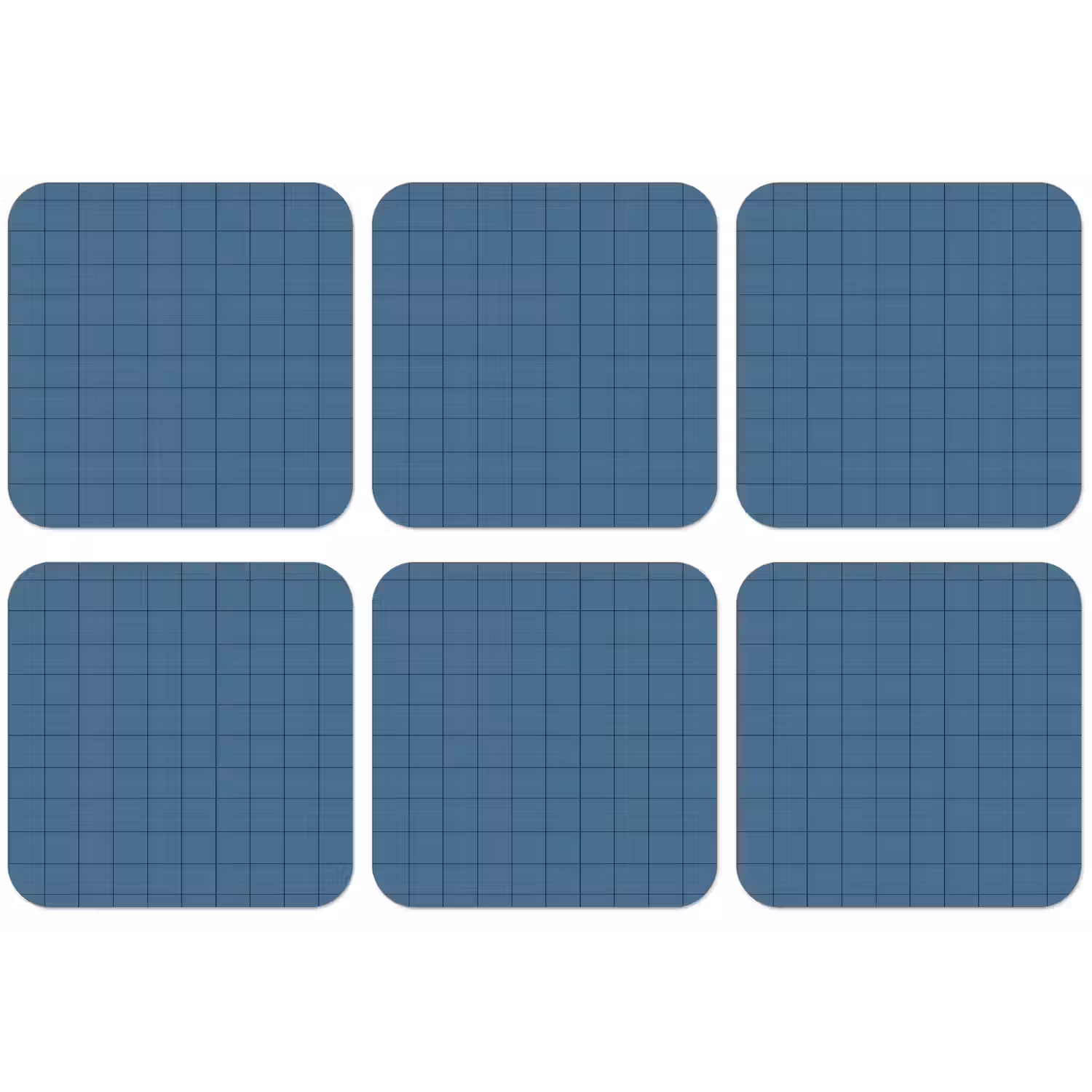 Ruiten - Geometrisch - Blauw onderzetter kurk middel 366 -zkaufland3dotto