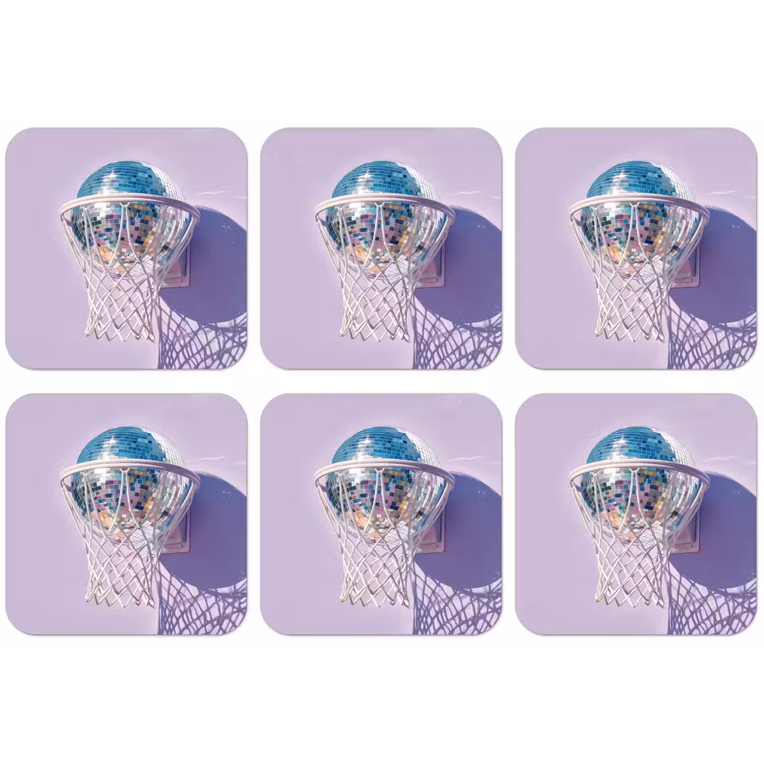 Discobal - Basketbalring - Grafisch onderzetter kurk middel -zkaufland3dotto