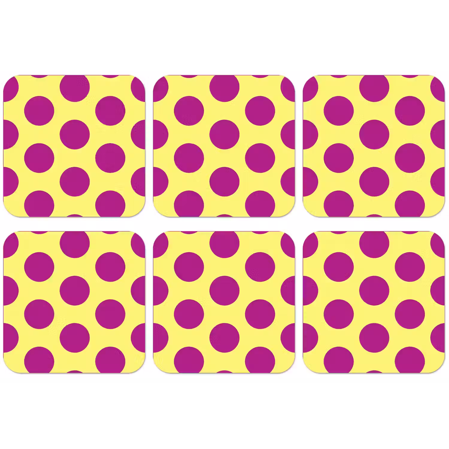 Dots - Klassiek - Geel onderzetter kurk middel 366 -zkaufland3dotto