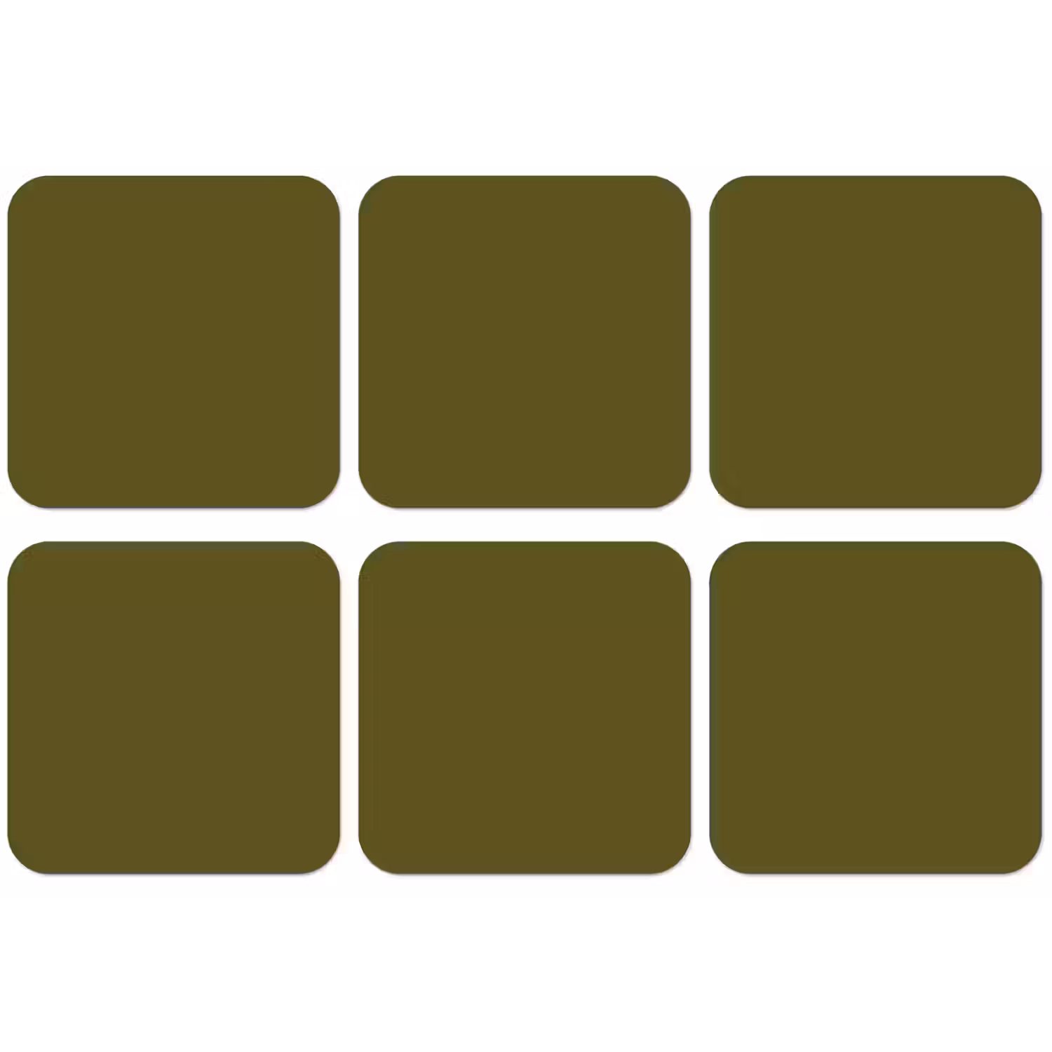 Dark - Olive - Groen onderzetter kurk middel 366 -zkaufland3dotto