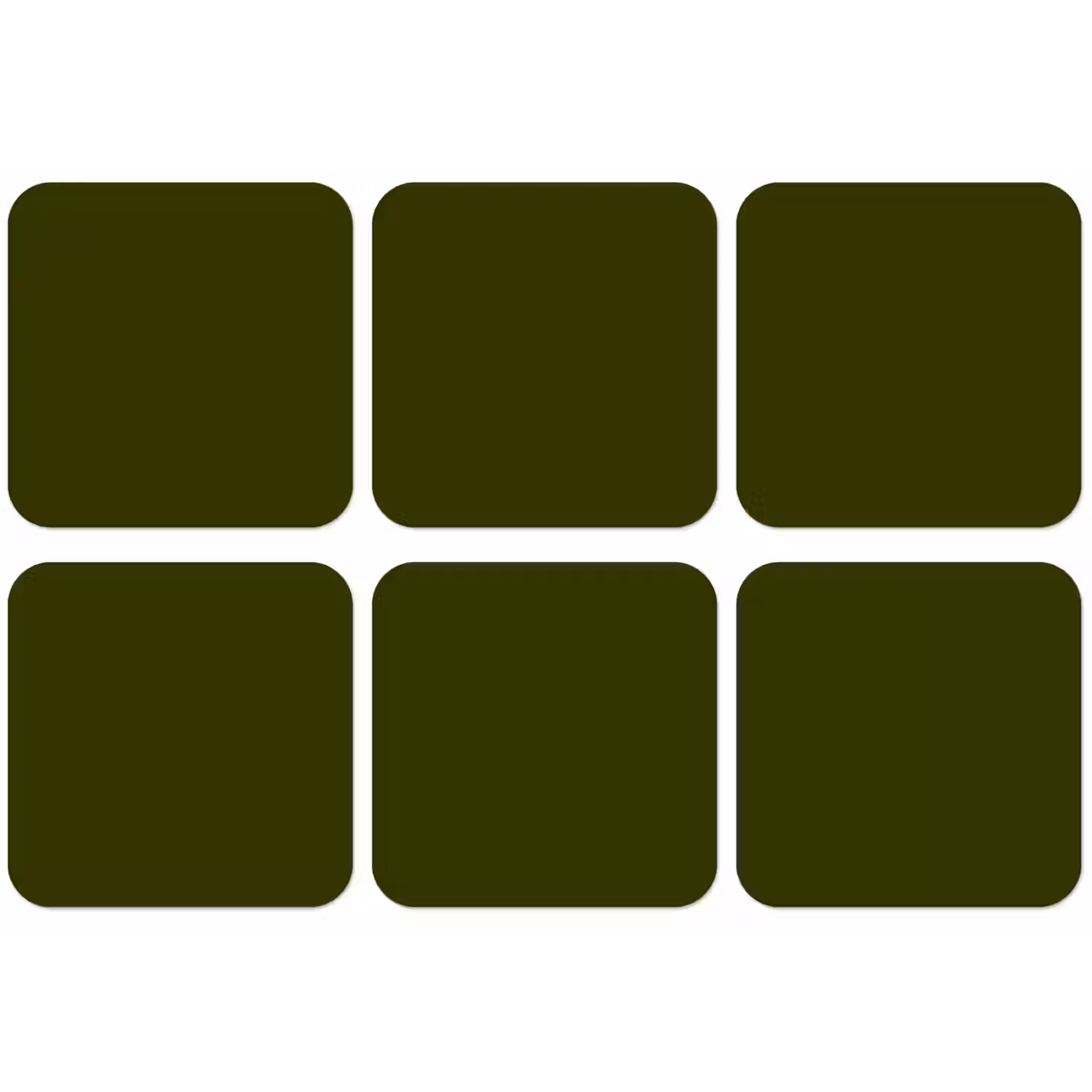 Dark - Olive - Groen onderzetter kurk middel 366 -zkaufland3dotto