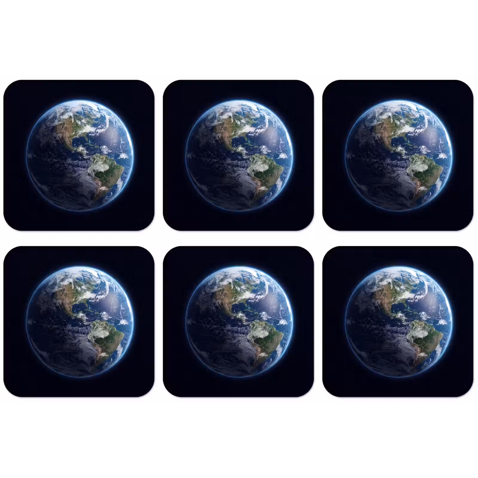Untersetzer - Erde – Weltraum – Kosmos - Aarde - Ruimte - Kosmos onderzetter kurk middel