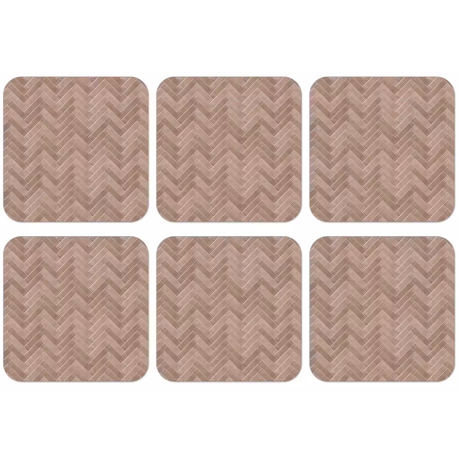 Visgraat - Wandtegel - Oudroze - Terracotta onderzetter kurk middel 366 -zkaufland3dotto