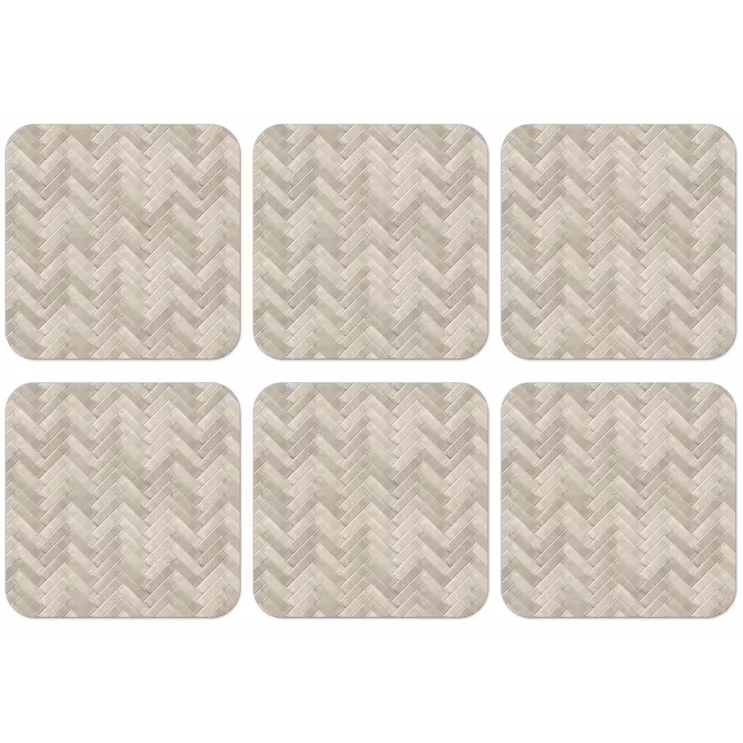 Visgraat - Wandtegel - Beige onderzetter kurk middel 366 -zkaufland3dotto