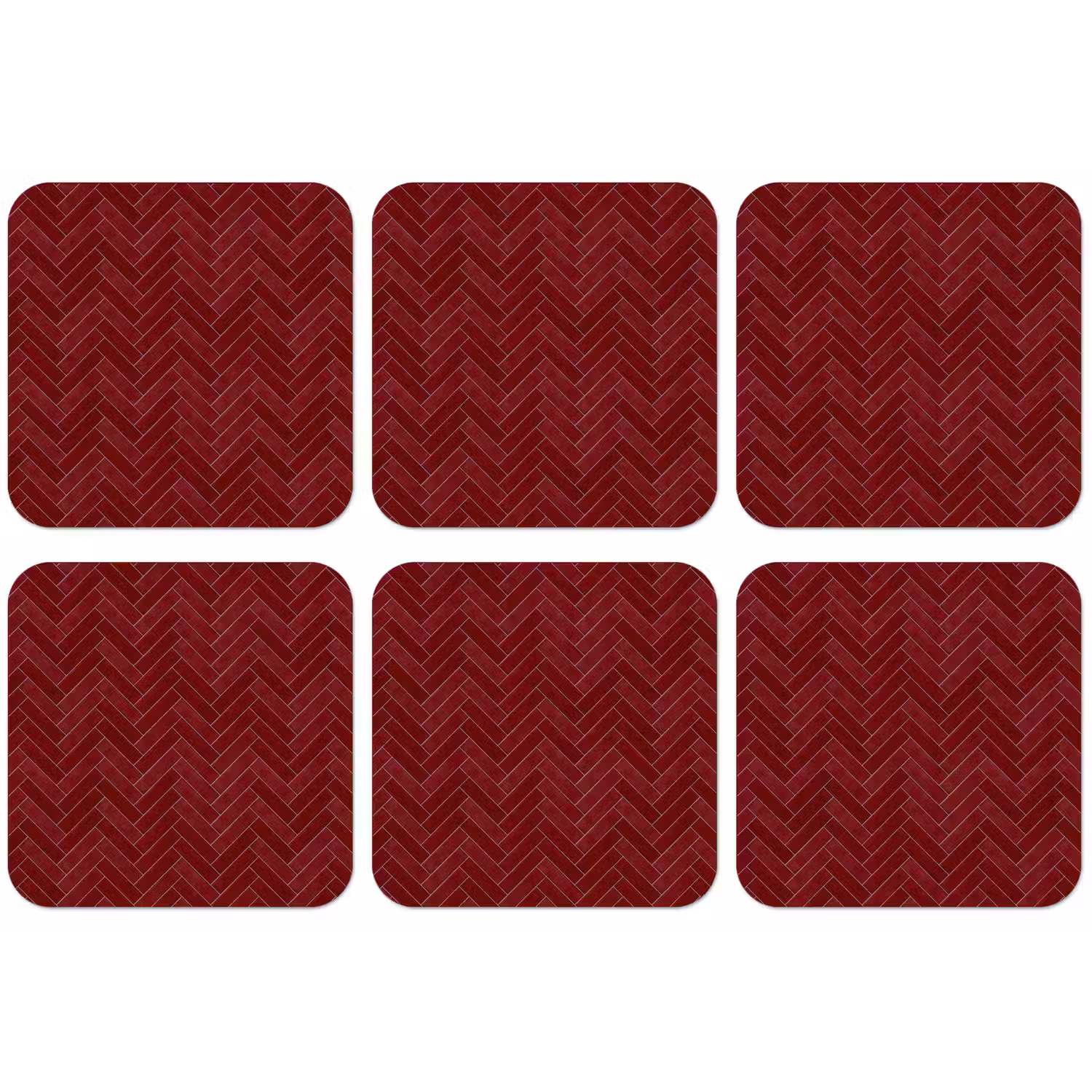 Visgraat - Wandtegel - Bordeaux - Rood onderzetter kurk middel 366 -zkaufland3dotto