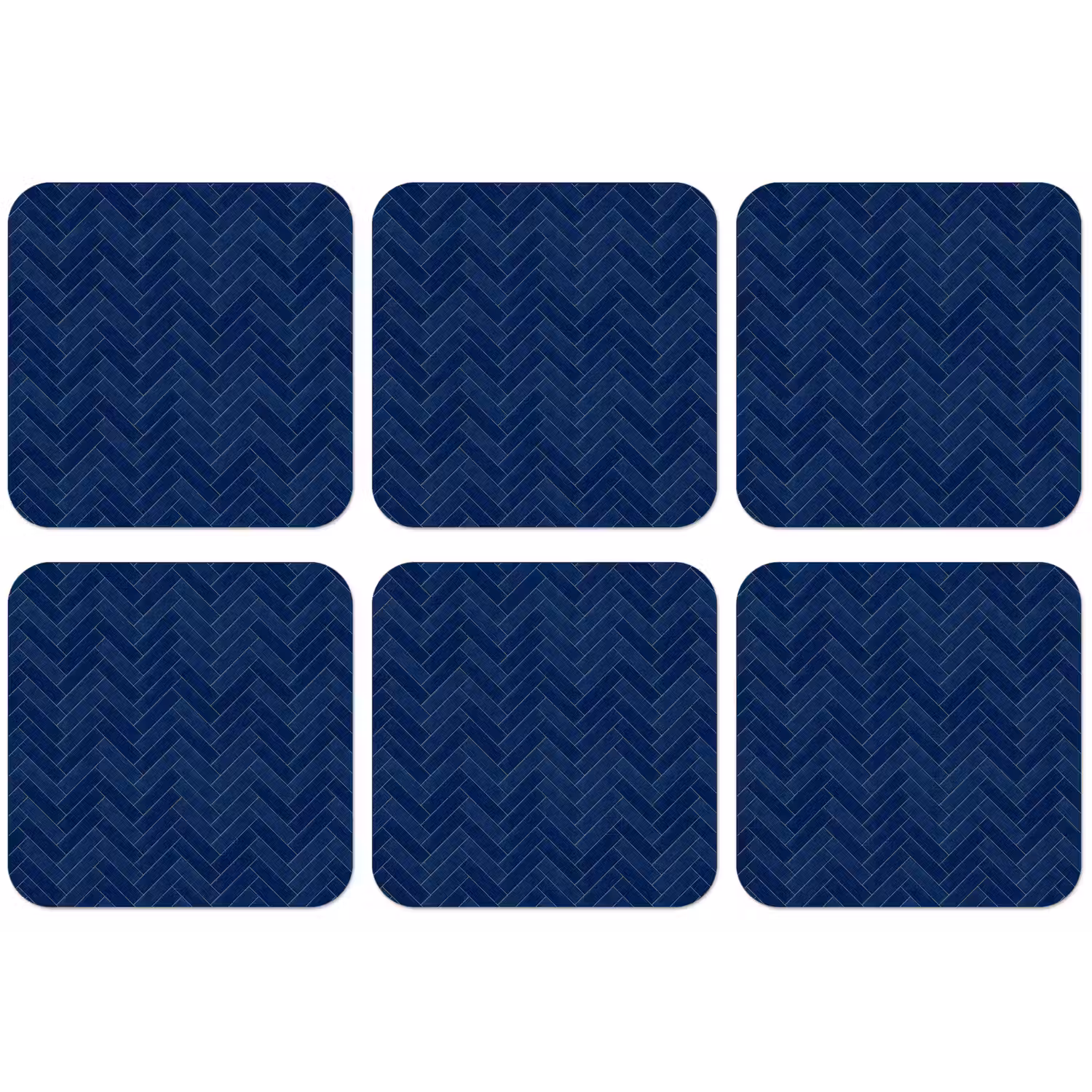 Visgraat - Wandtegel - Donkerblauw - Navy Blue onderzetter kurk middel 366 -zkaufland3dotto