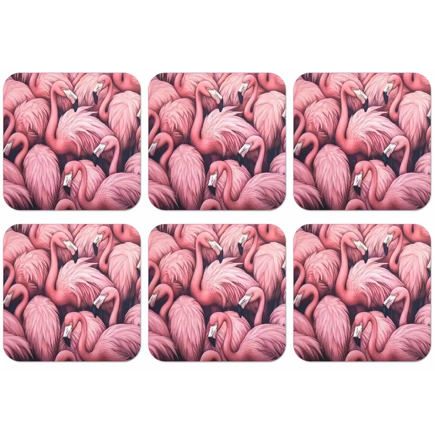 Flamingo - Roze - Dieren onderzetter kurk middel -zkaufland3dotto