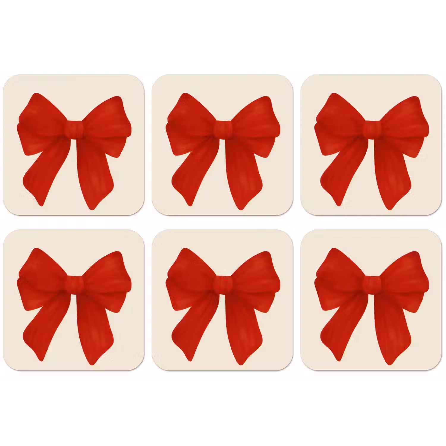 Strik - Symmetrisch - Rood - Lint onderzetter kurk middel -zkaufland3dotto