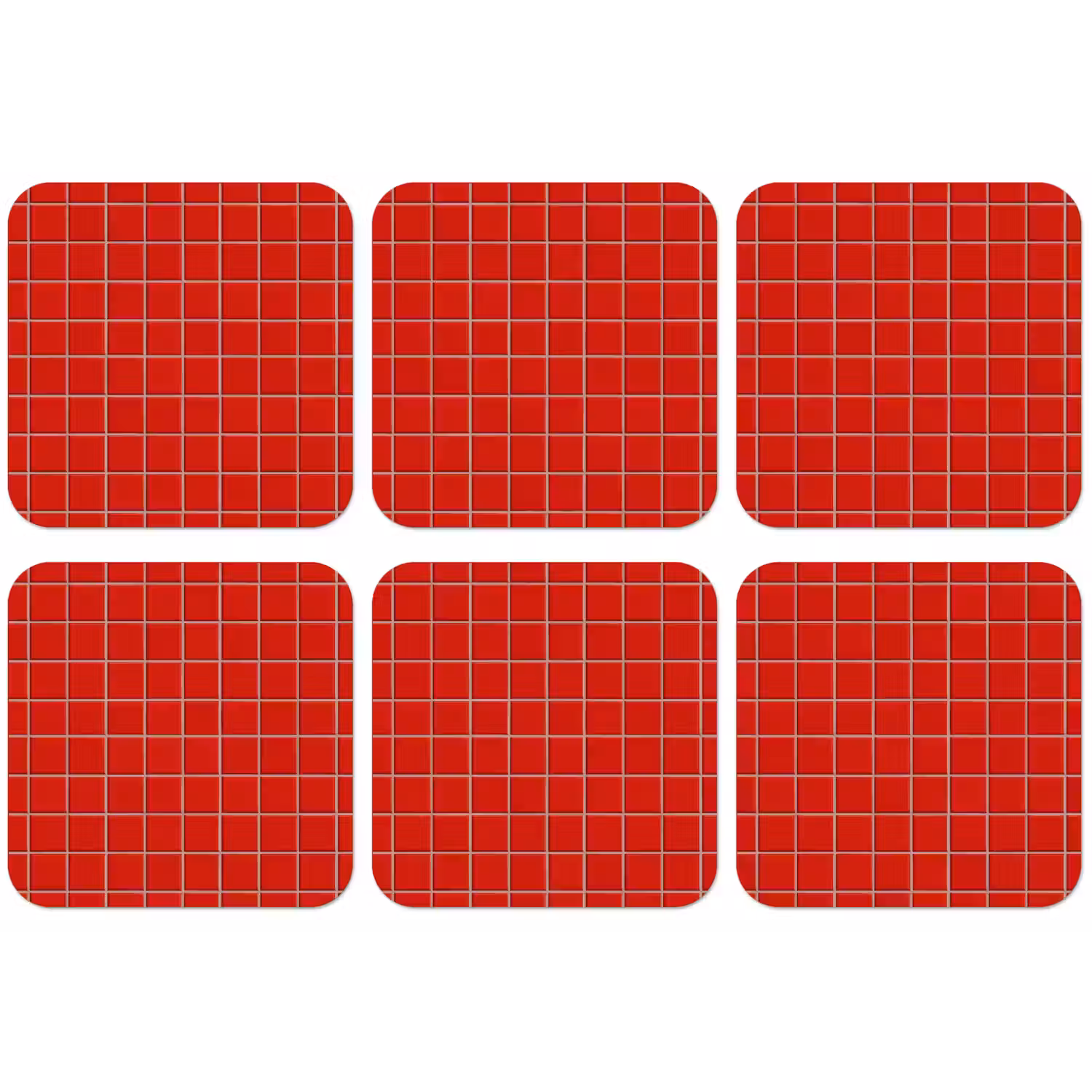 Tegel - Patroon - Kersen - Rood onderzetter kurk middel 366 -zkaufland3dotto