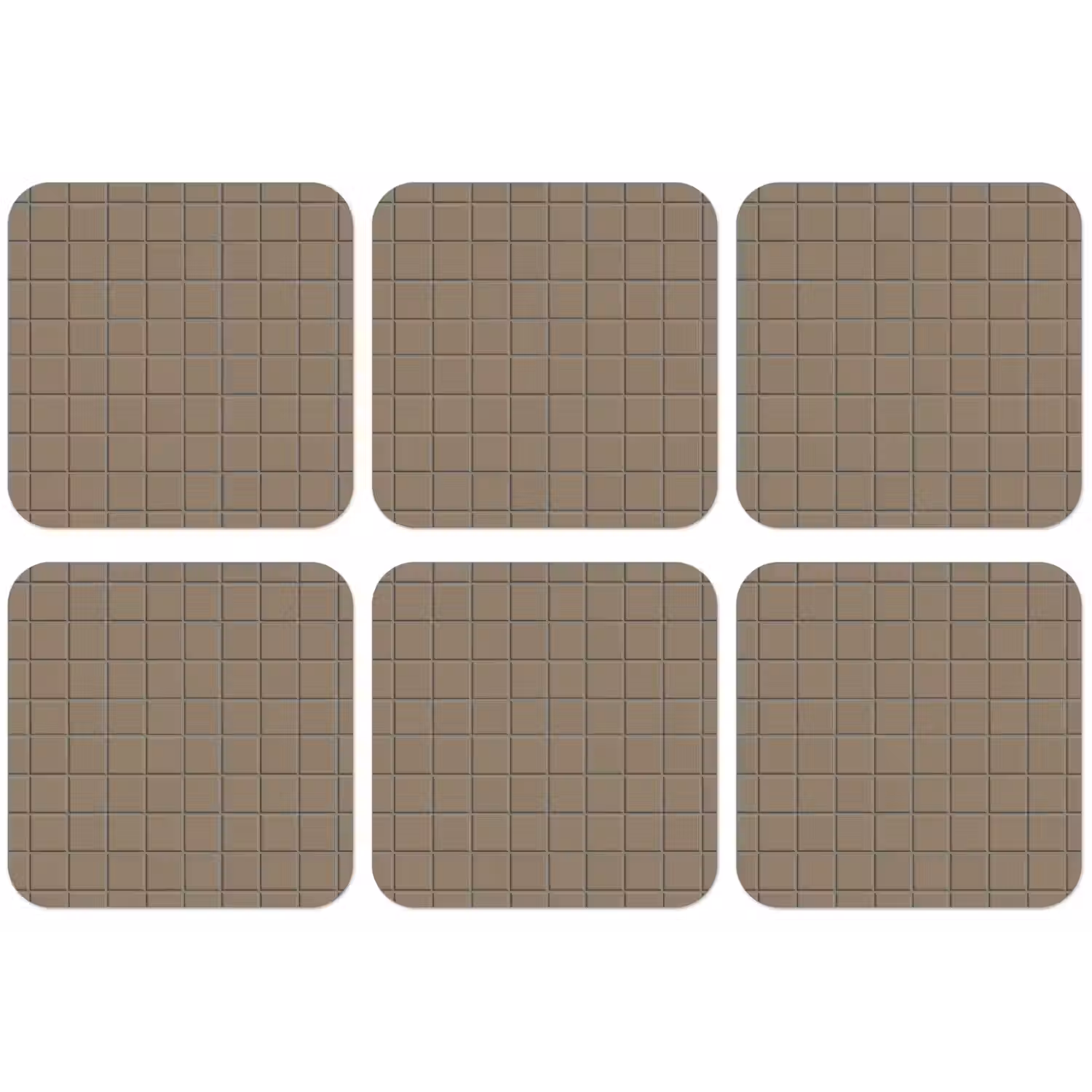 Tegel - Patroon - Taupe onderzetter kurk middel 366 -zkaufland3dotto