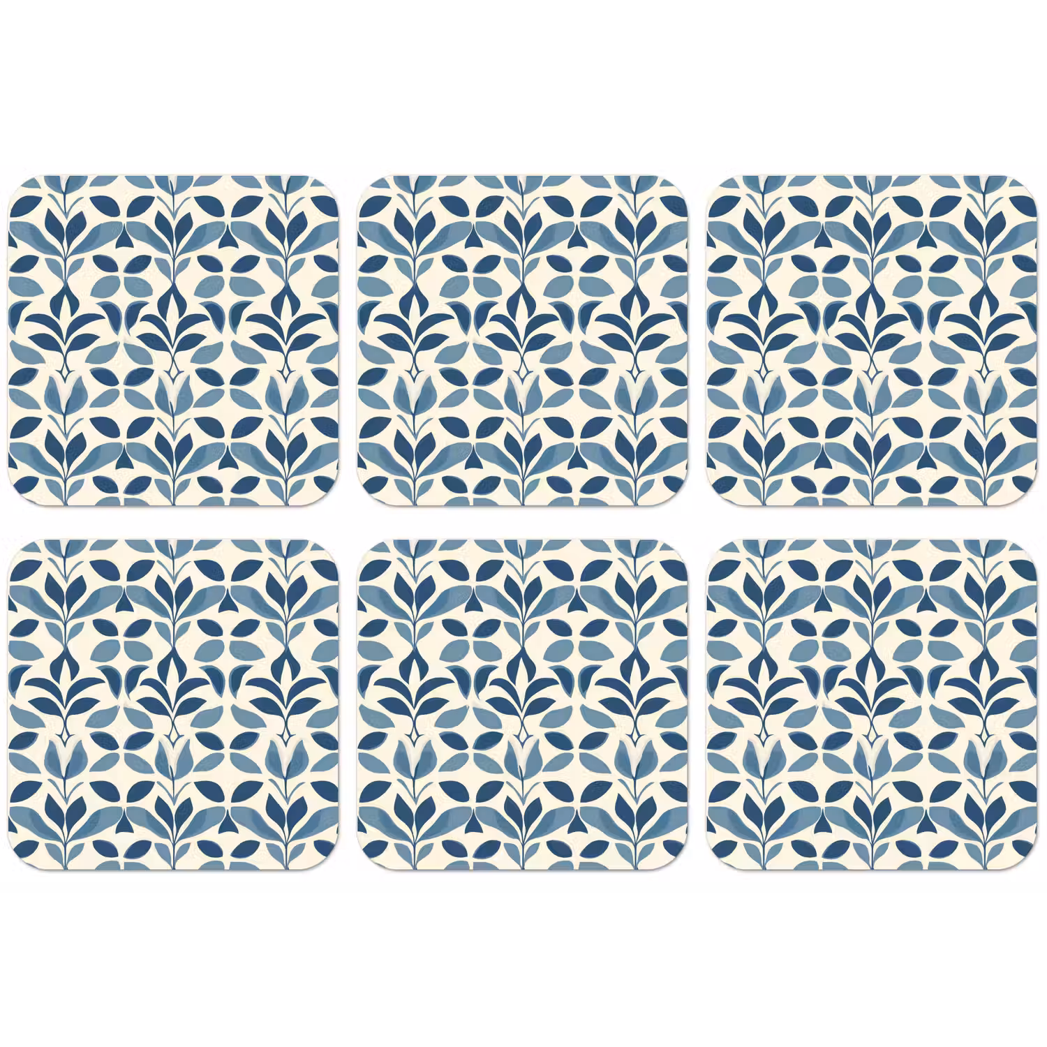 Flora - Modern - Blauw onderzetter kurk middel 366 -zkaufland3dotto
