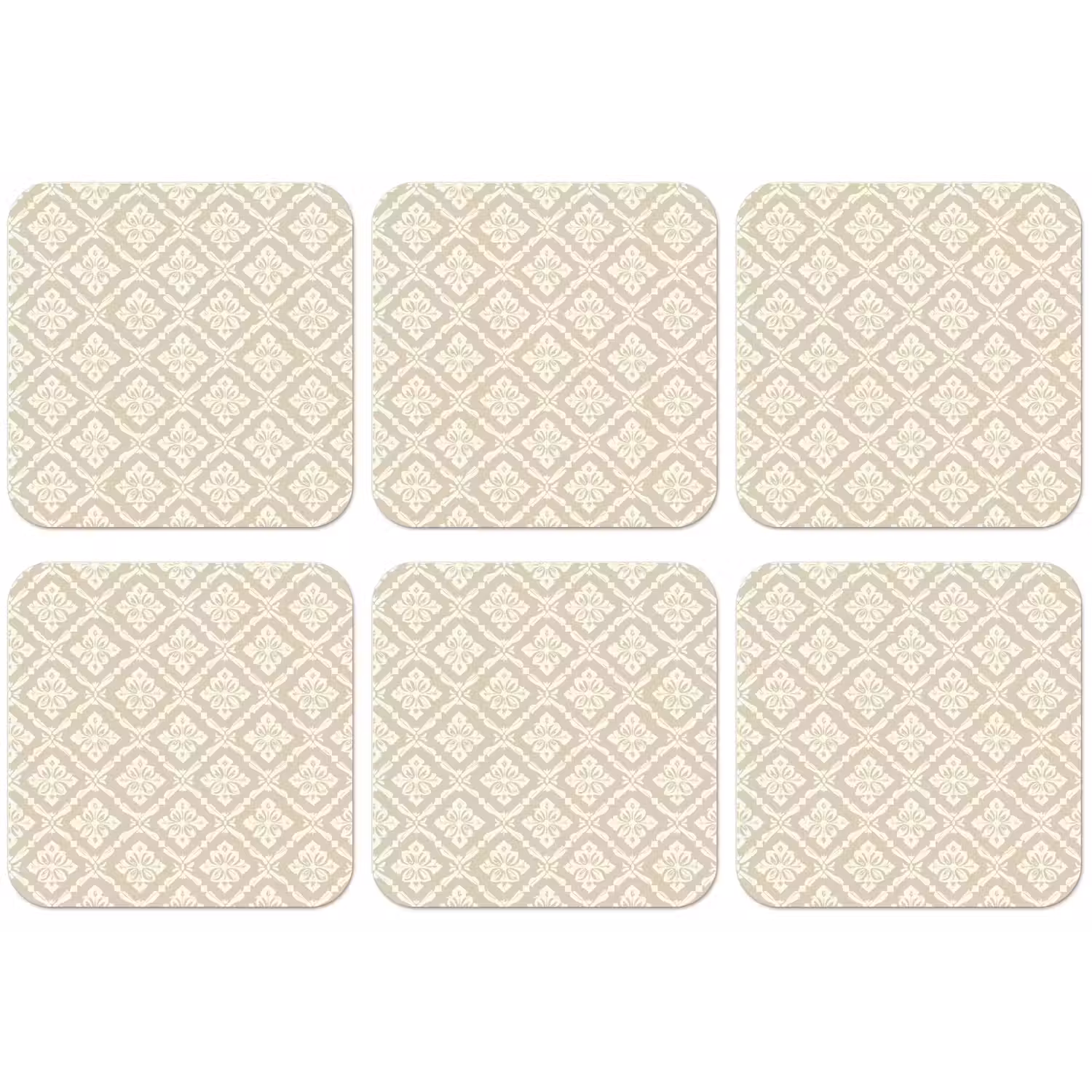 Floraal - Ornament - Beige onderzetter kurk middel 366 -zkaufland3dotto