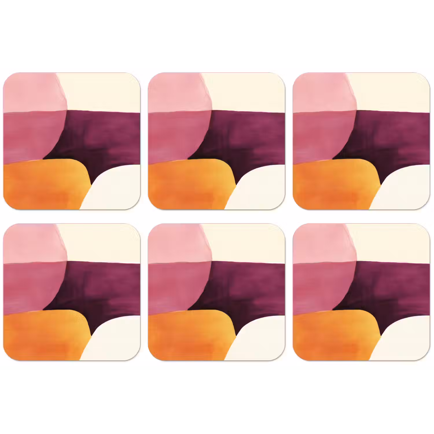 Vormen - Abstract - Kleurrijk onderzetter kurk middel -zkaufland3dotto