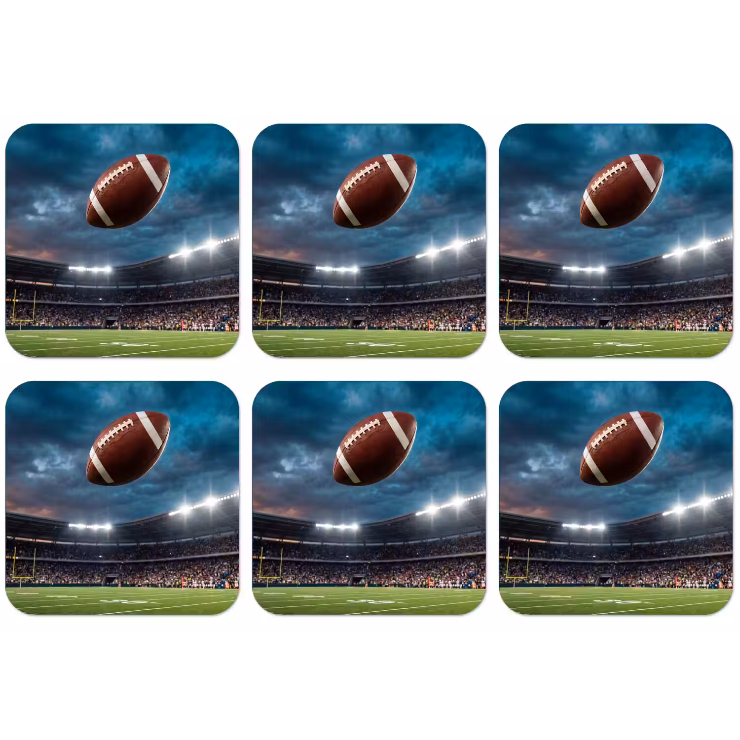 Football - Bal - Stadion - Sport onderzetter kurk middel -zkaufland3dotto
