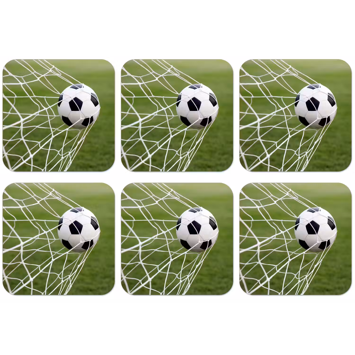 Voetbal - Goal - Net - Sport onderzetter kurk middel -zkaufland3dotto