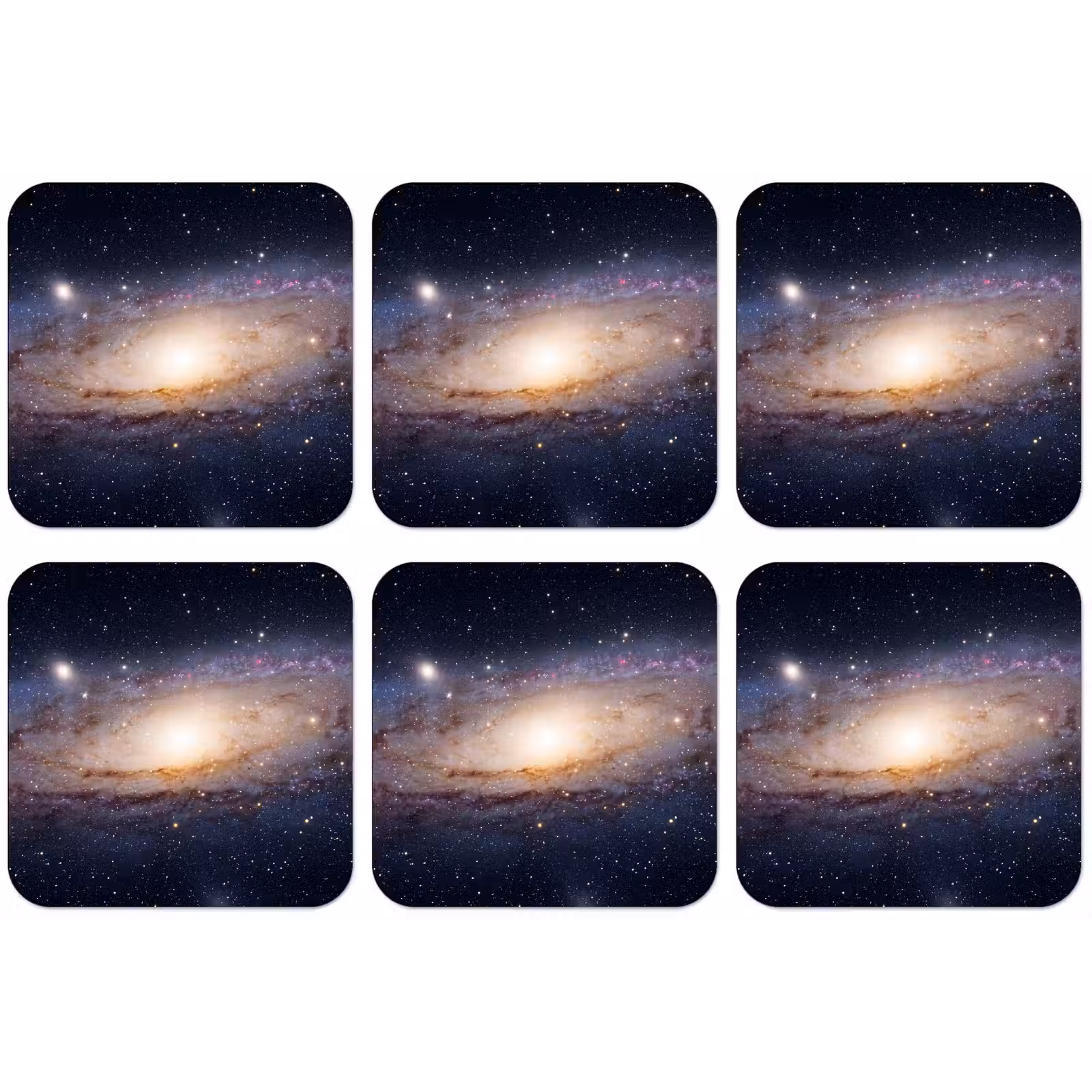 Untersetzer - Galaxie – Weltraum – Kosmos - Sterrenstelsel - Ruimte - Kosmos onderzetter kurk middel
