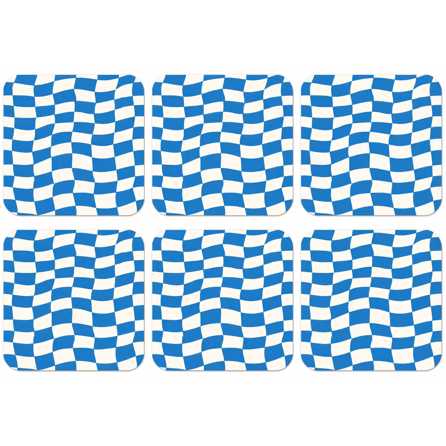 Golvend - Patroon - Blauw onderzetter kurk middel 366 -zkaufland3dotto