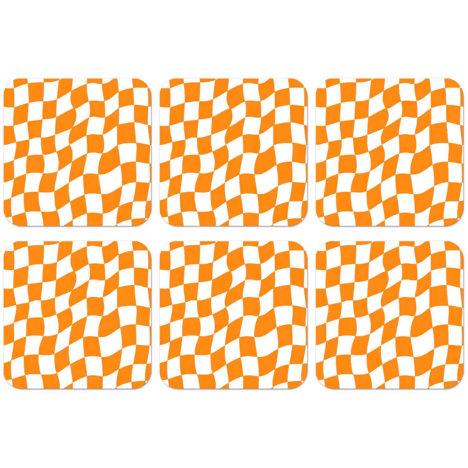Golvend - Patroon - Oranje onderzetter kurk middel 366 -zkaufland3dotto