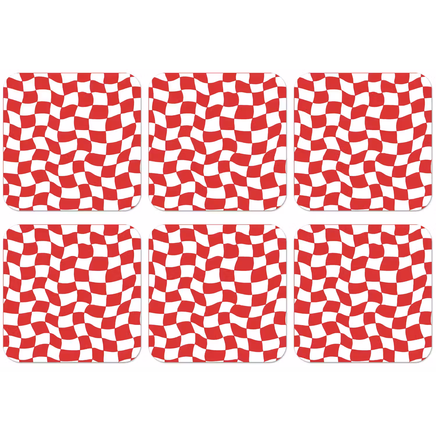 Golvend - Patroon - Rood onderzetter kurk middel 366 -zkaufland3dotto