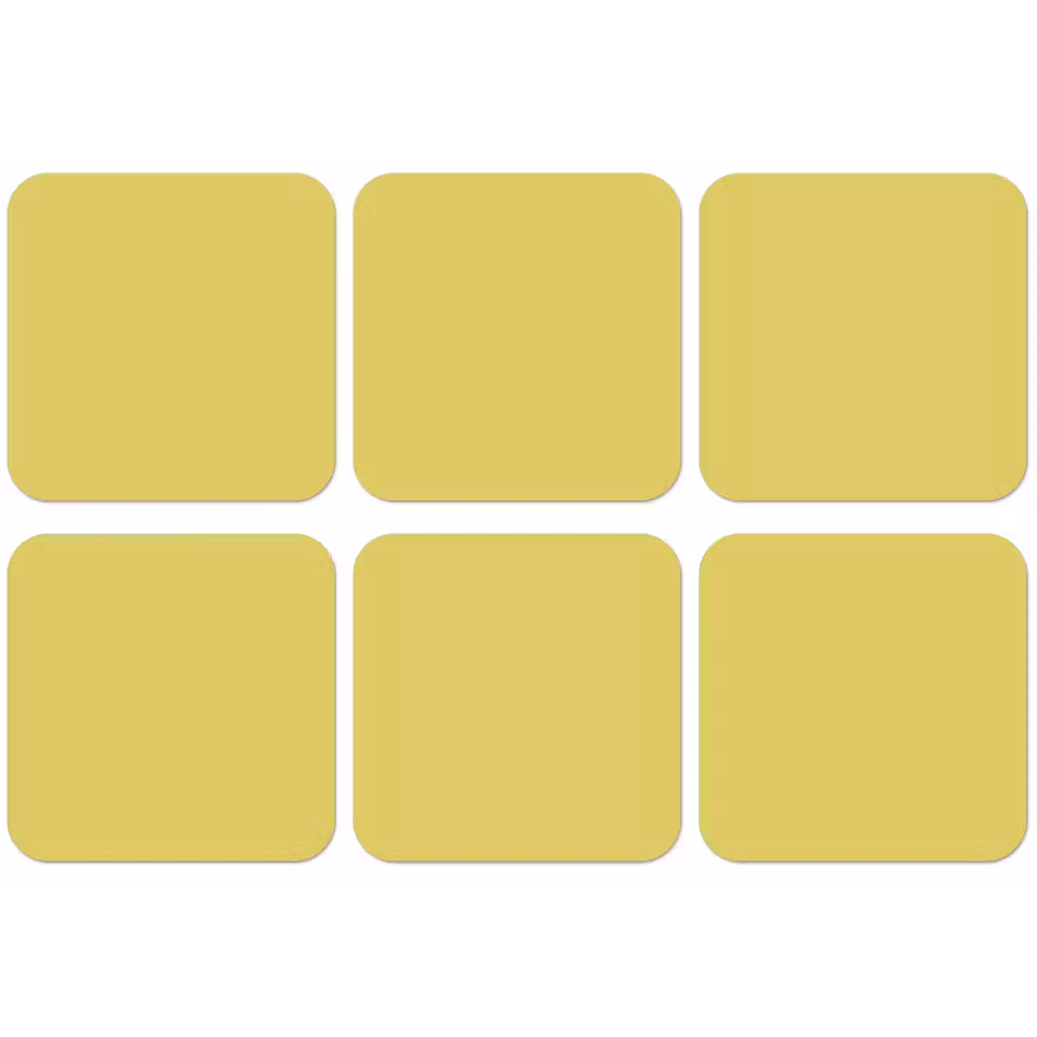 Golden - Ochre - Geel onderzetter kurk middel 366 -zkaufland3dotto