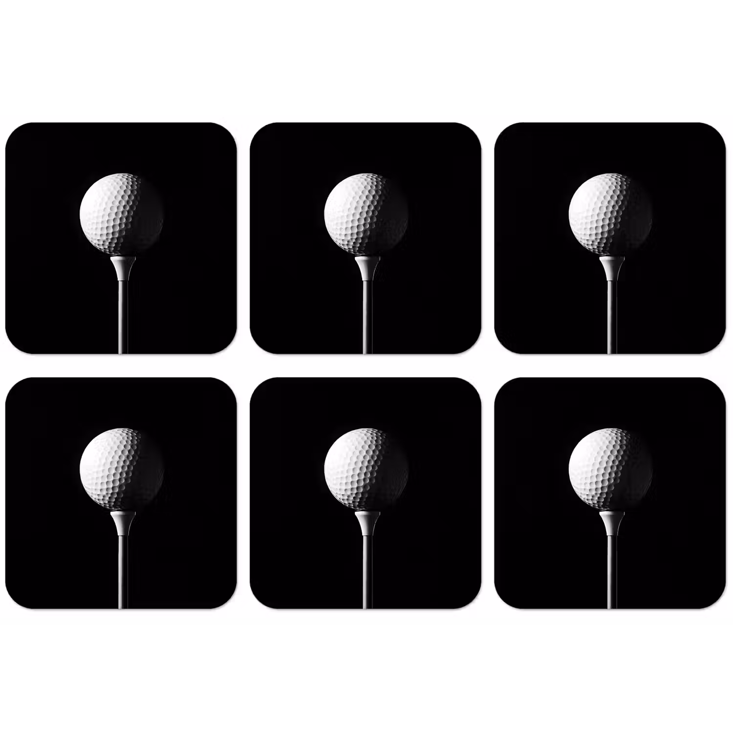 Golfbal - Minimalistisch - Wit onderzetter kurk middel -zkaufland3dotto
