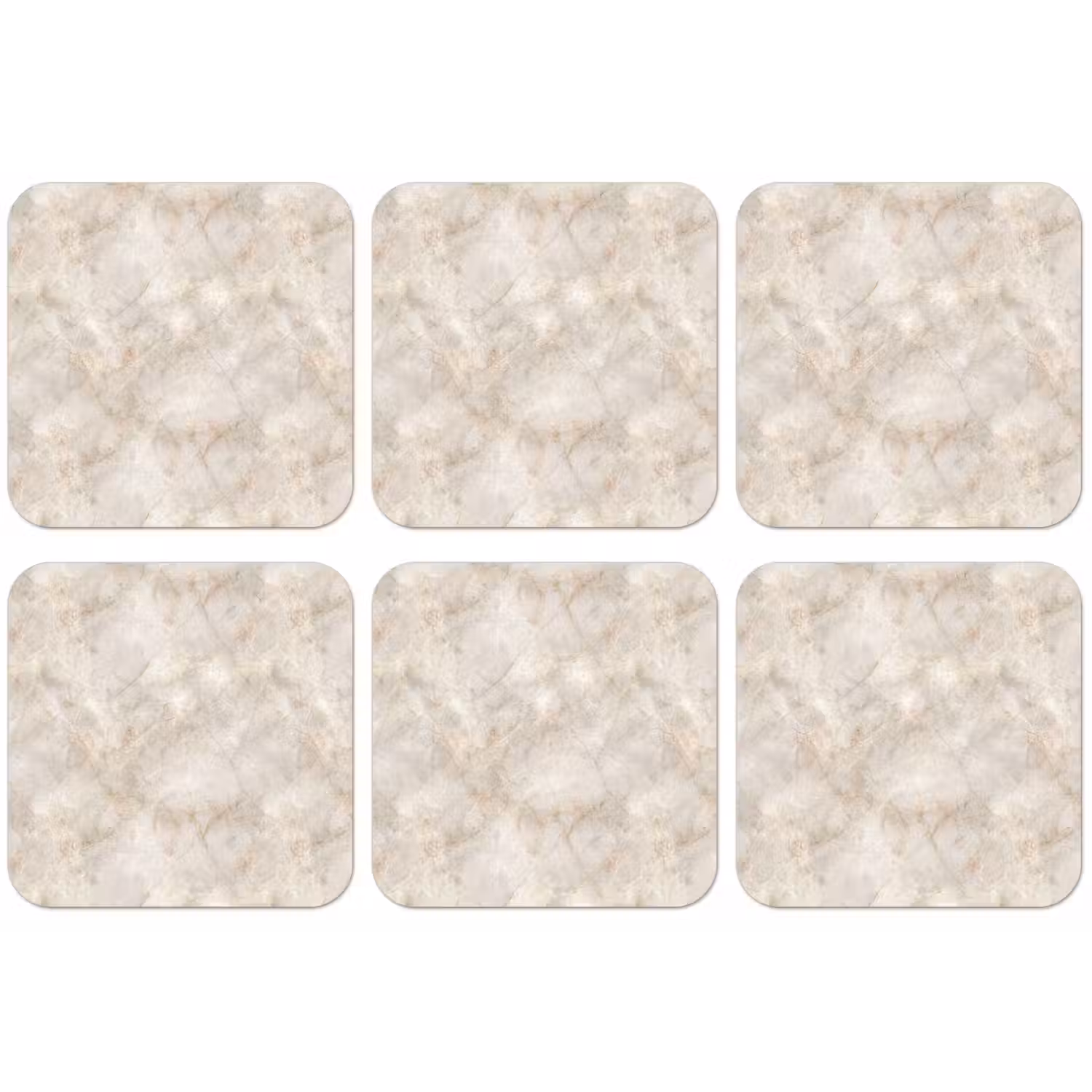 Lichtbeige - Goudbruine Nerven - Marmer onderzetter kurk middel 366 -zkaufland3dotto