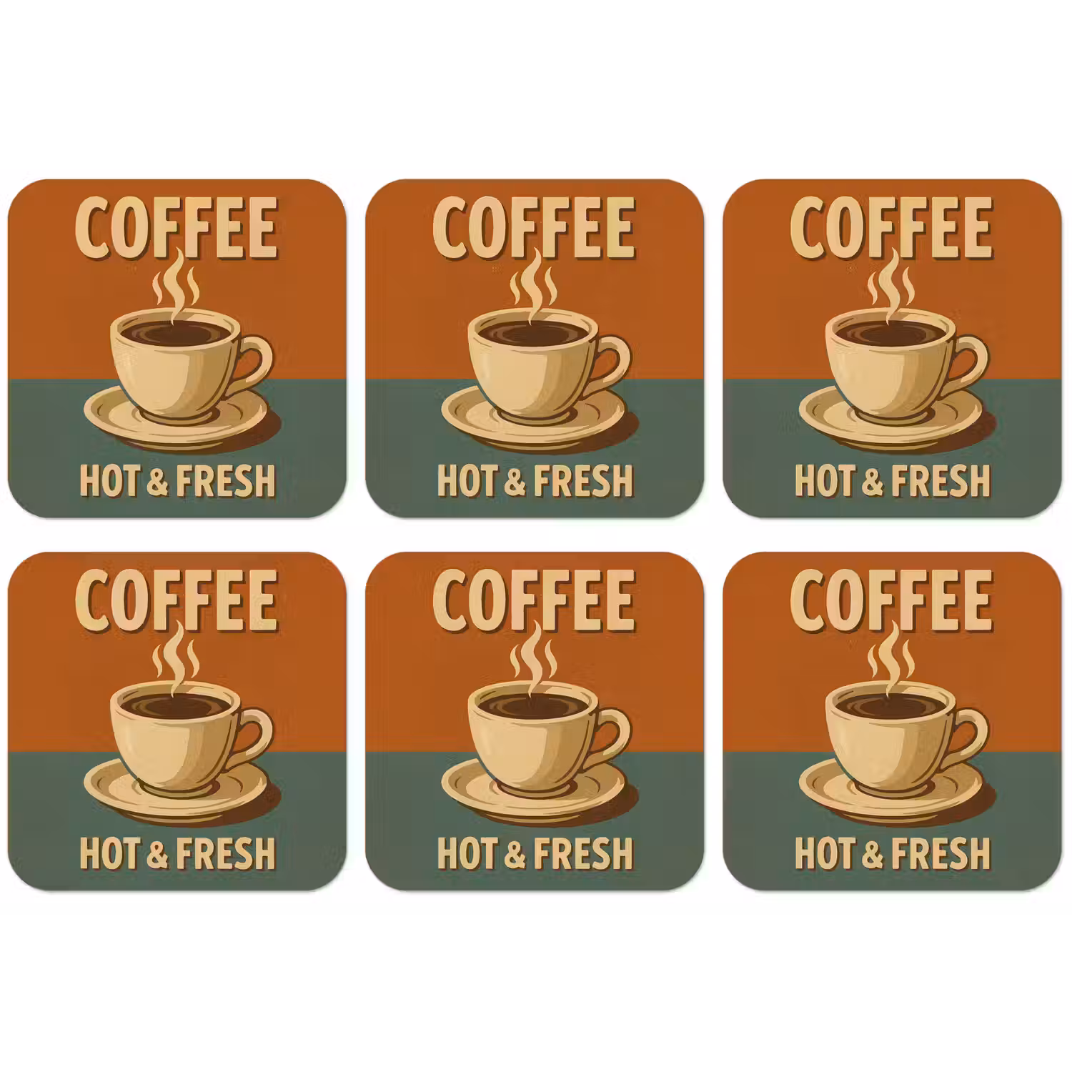 Koffie - Kop - Vintage - Quote onderzetter kurk middel -zkaufland3dotto