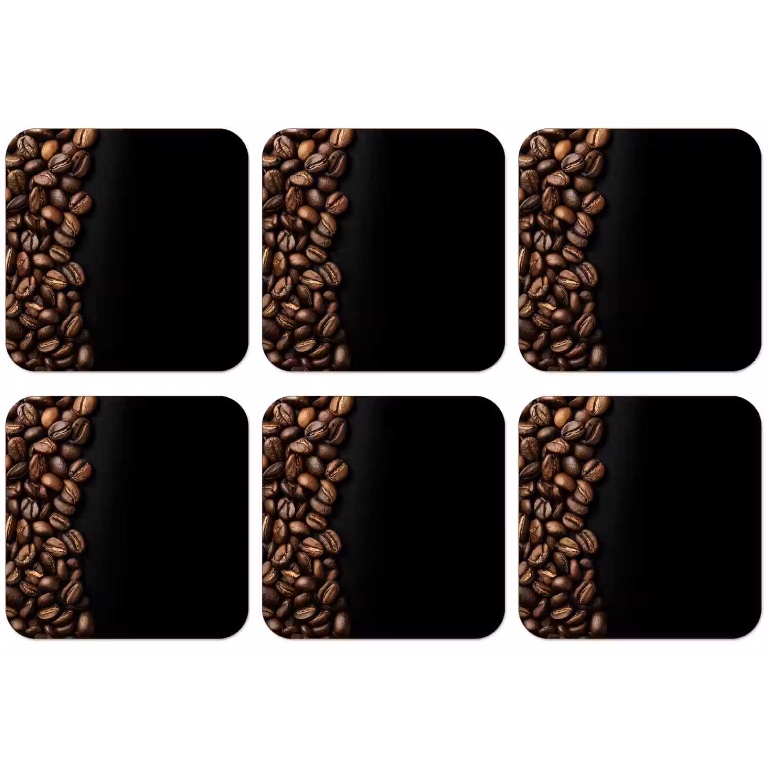 Koffiebonen - Zwart - Eenvoudig onderzetter kurk middel -zkaufland3dotto