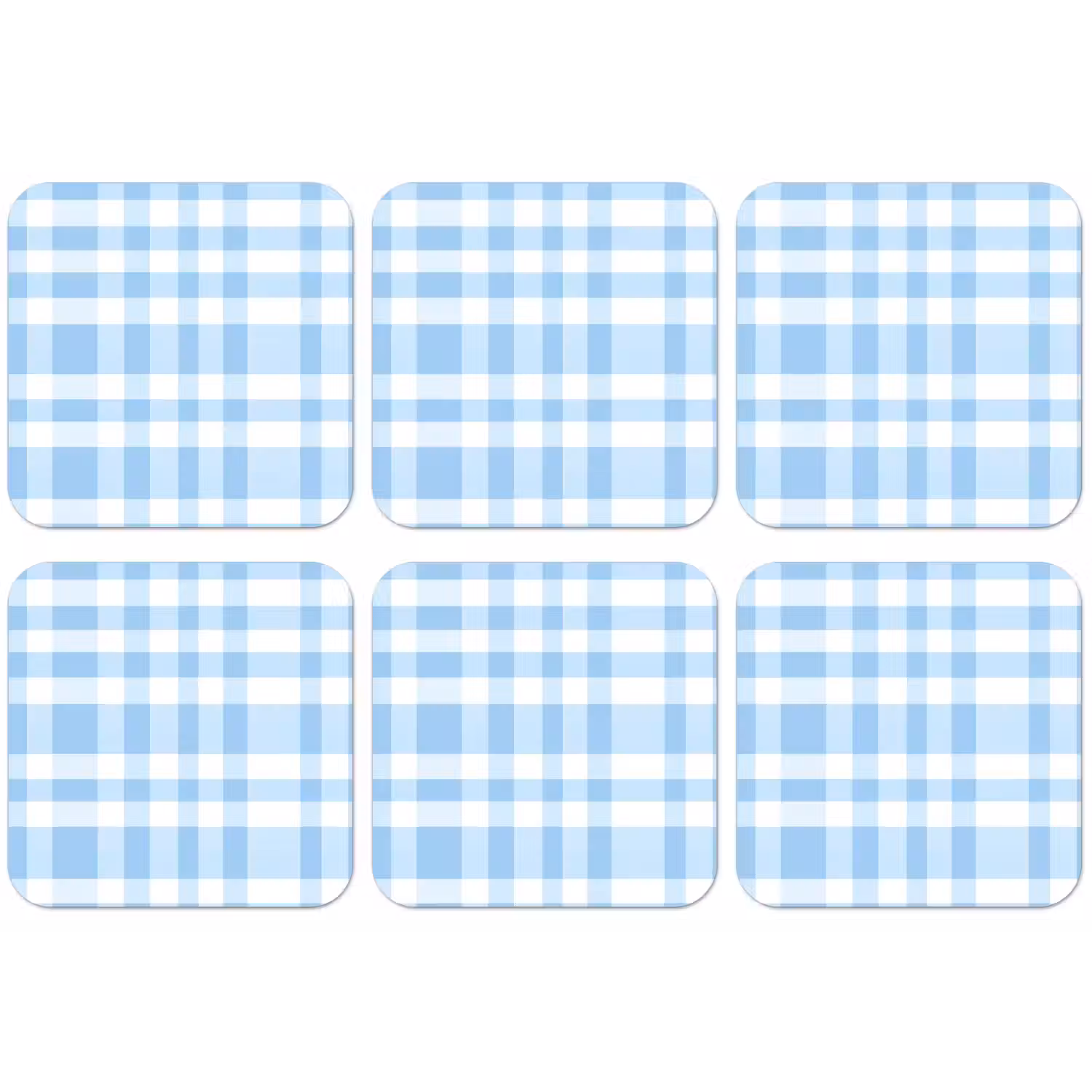 Ruit - Patroon - Blauw onderzetter kurk middel 366 -zkaufland3dotto