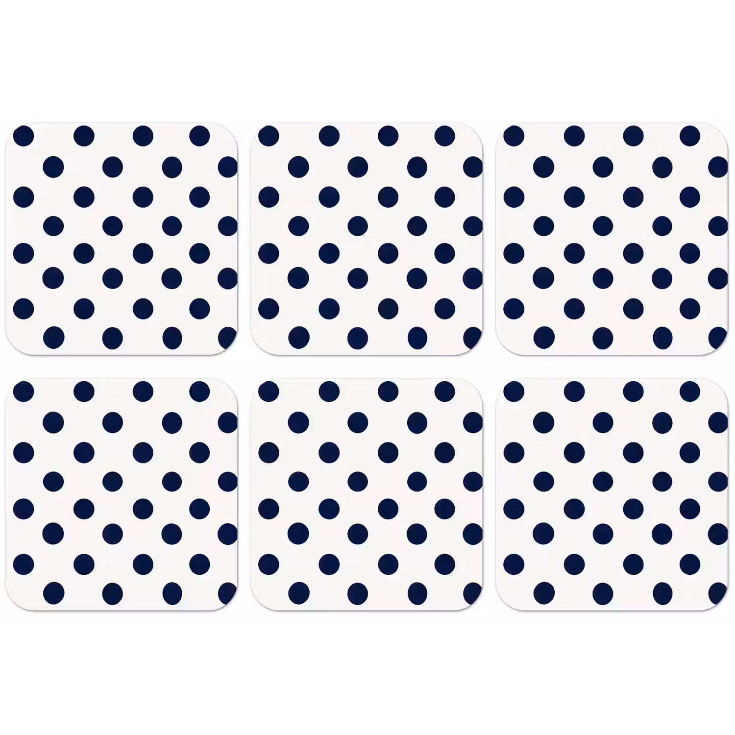 Klassiek - Stippen - Blauw onderzetter kurk middel 366 -zkaufland3dotto