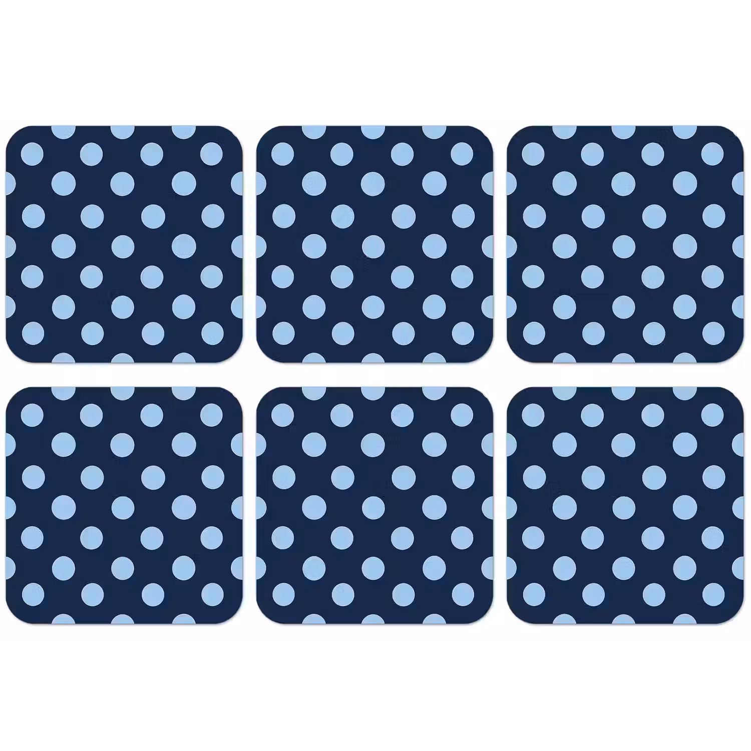 Klassiek - Dots - Blauw onderzetter kurk middel 366 -zkaufland3dotto