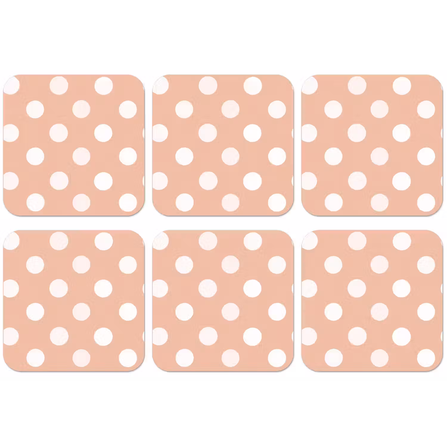 Klassiek - Polka - Perzik onderzetter kurk middel 366 -zkaufland3dotto