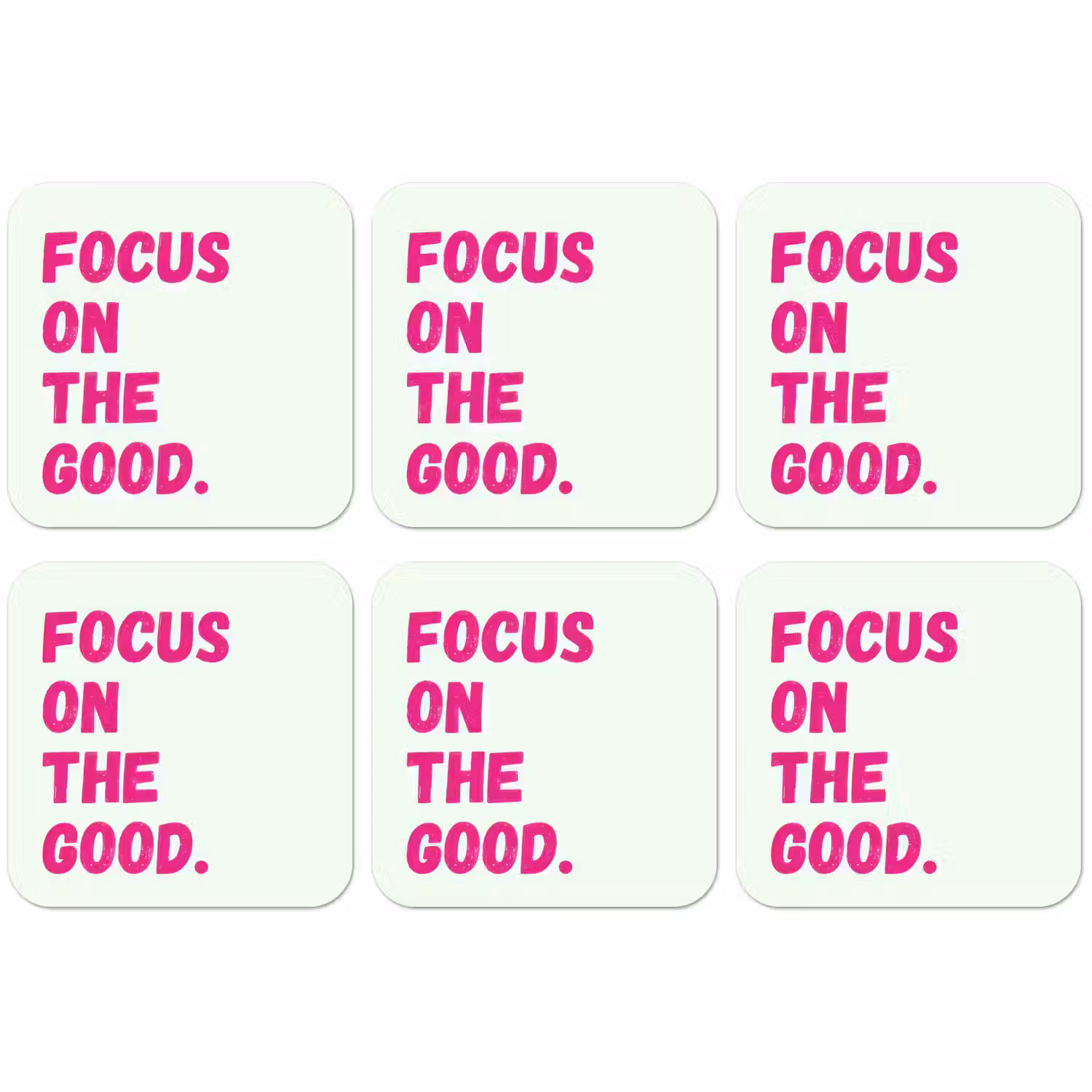 Focus on the good - Beige - Roze onderzetter kurk middel -zkaufland3dotto