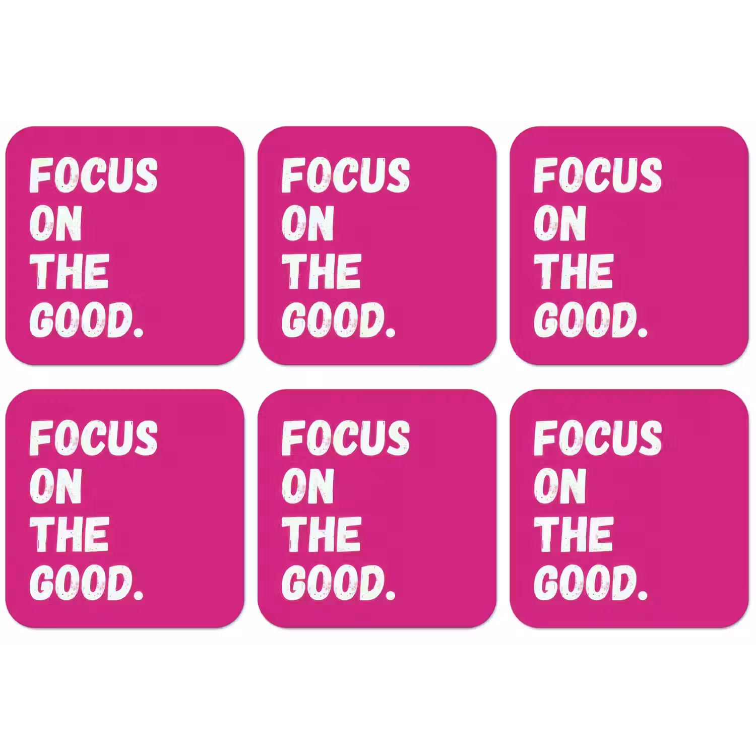 Focus on the good - Roze - Simple onderzetter kurk middel -zkaufland3dotto