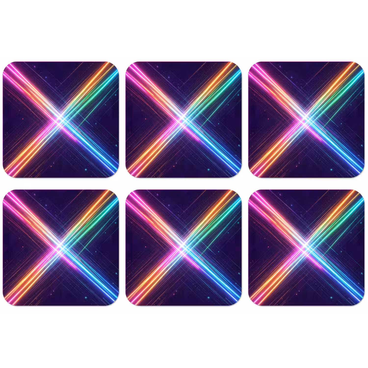 Kruisen - Lasterstralen - Neon onderzetter kurk middel -zkaufland3dotto